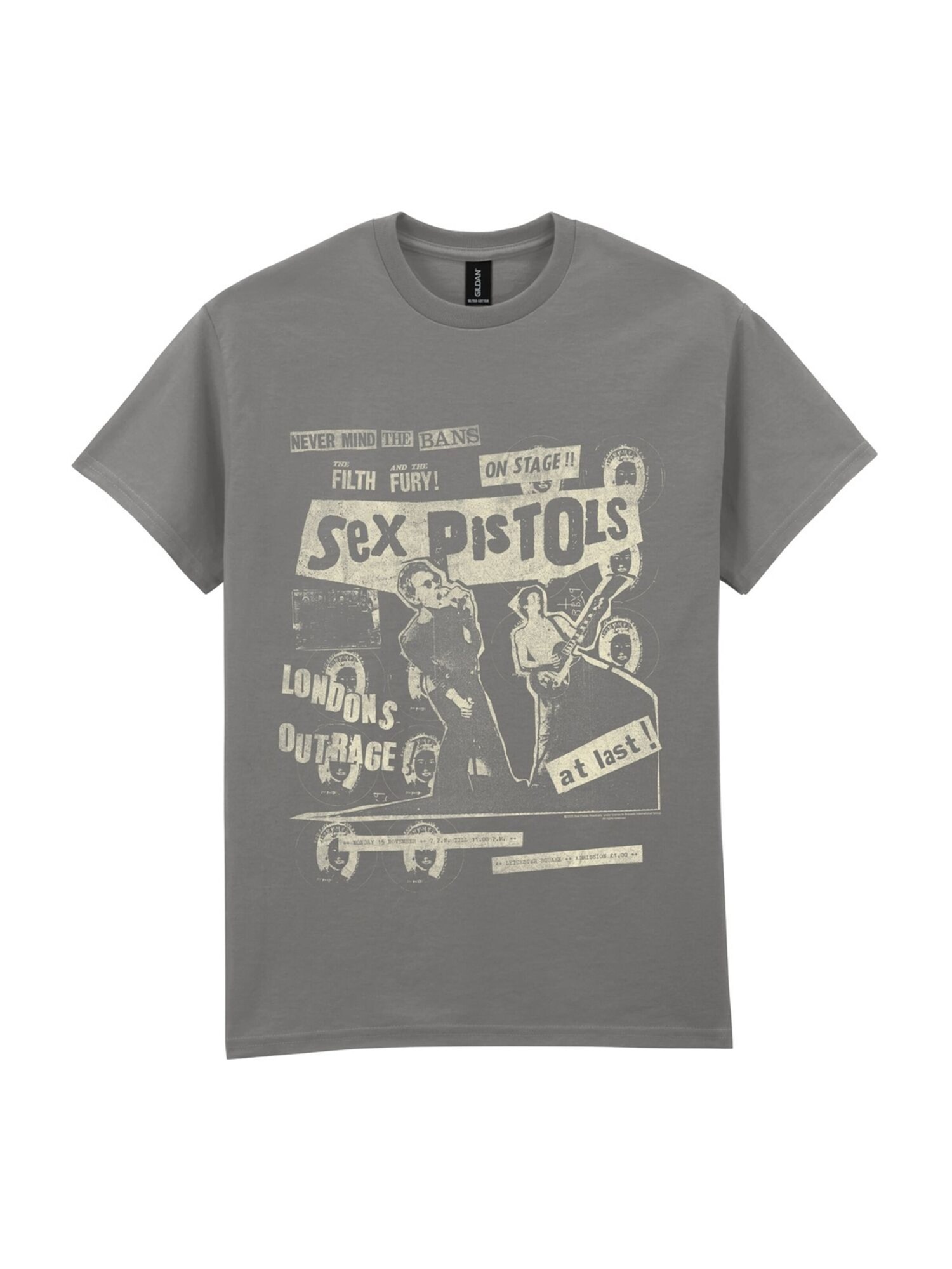 Sex Pistols Maglietta 'Sex Pistols On Stage T-Shirt' grigio