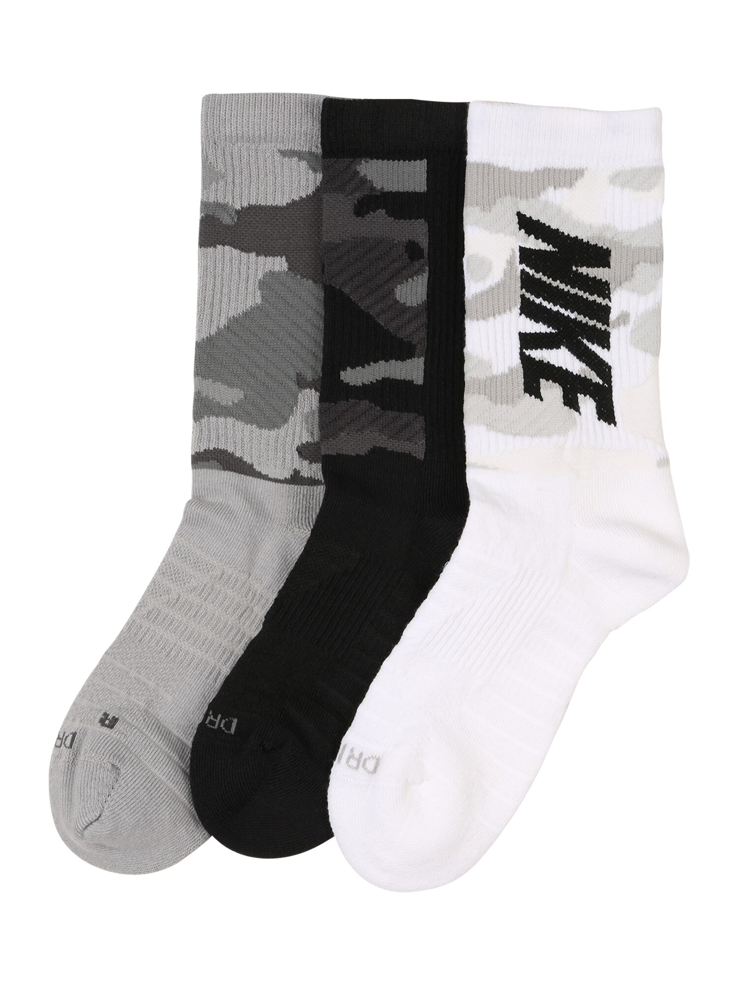 NIKE Sportinės kojinės  balta / juoda / pilka