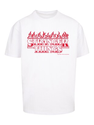 F4NT4STIC Shirt ‘Stranger Things Netflix TV Series’ Robijnrood / Wit