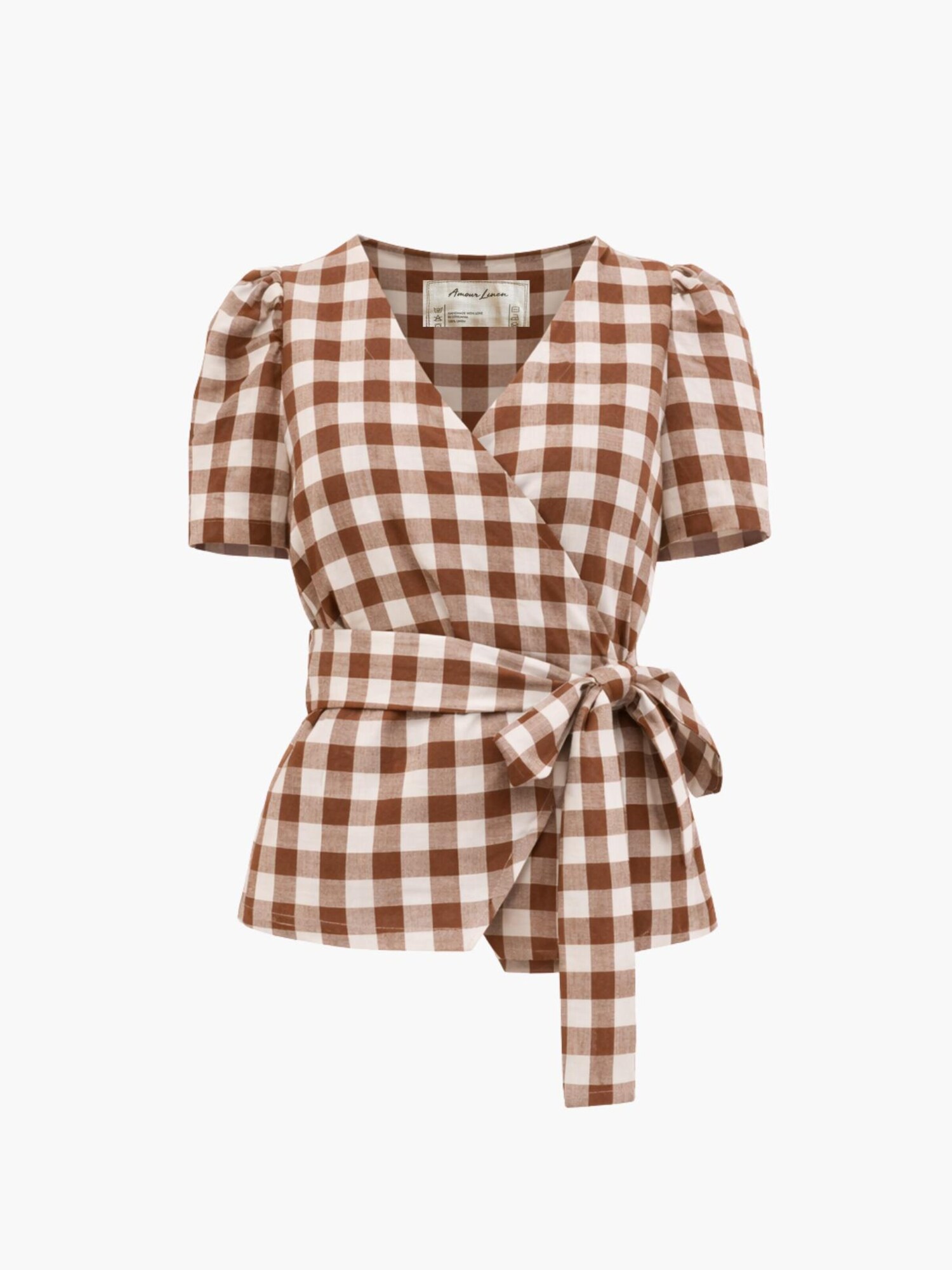 AmourLinen Blusa 'Elisa'  marrón