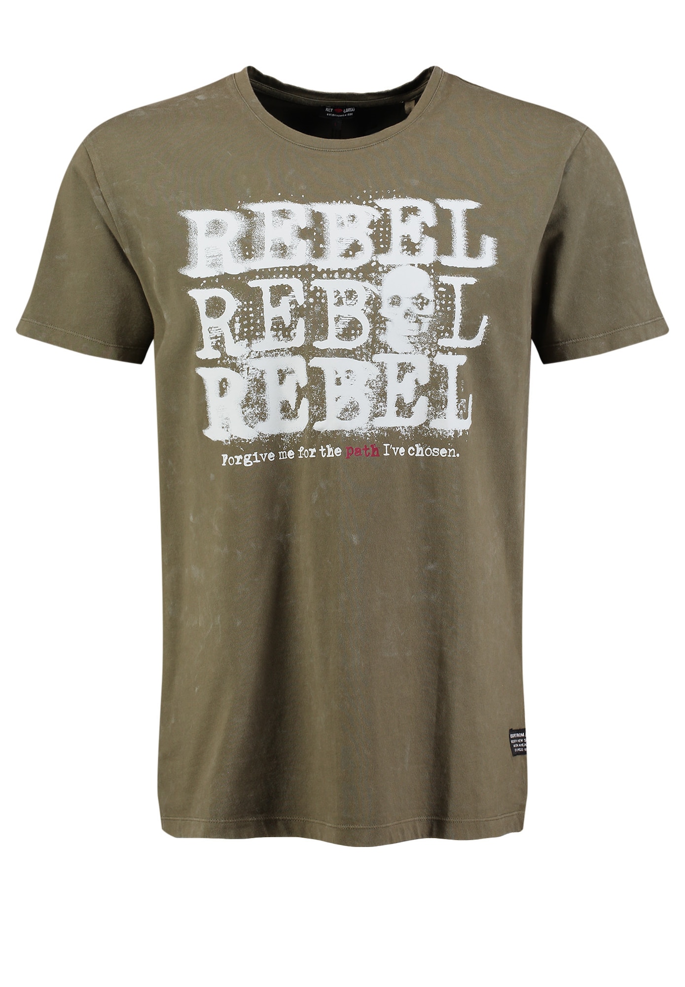 Key Largo Tricou KLRebel kaki / alb