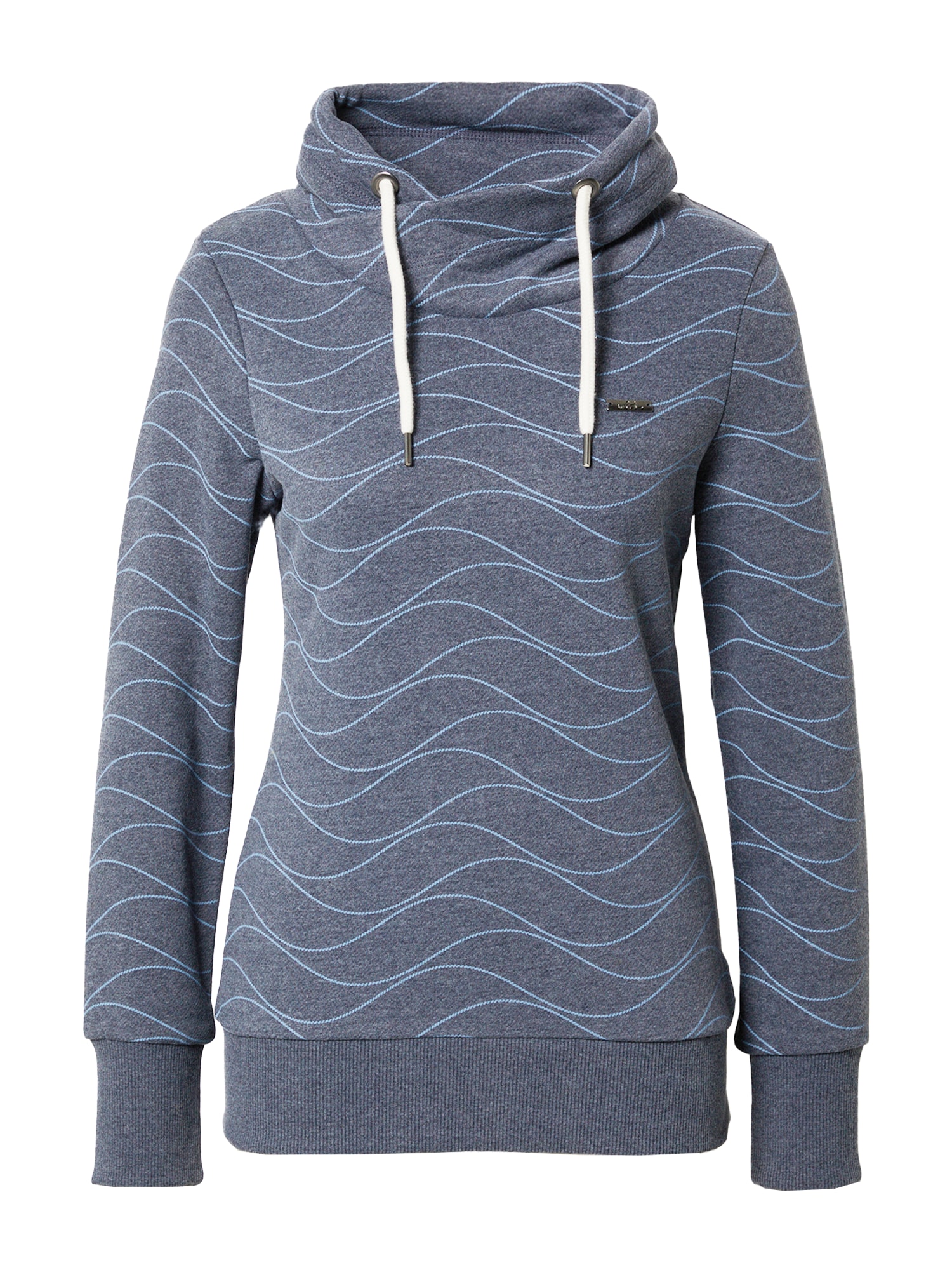 WLD Sweatshirt 'Winterwaves'  azul céu / cinzento escuro