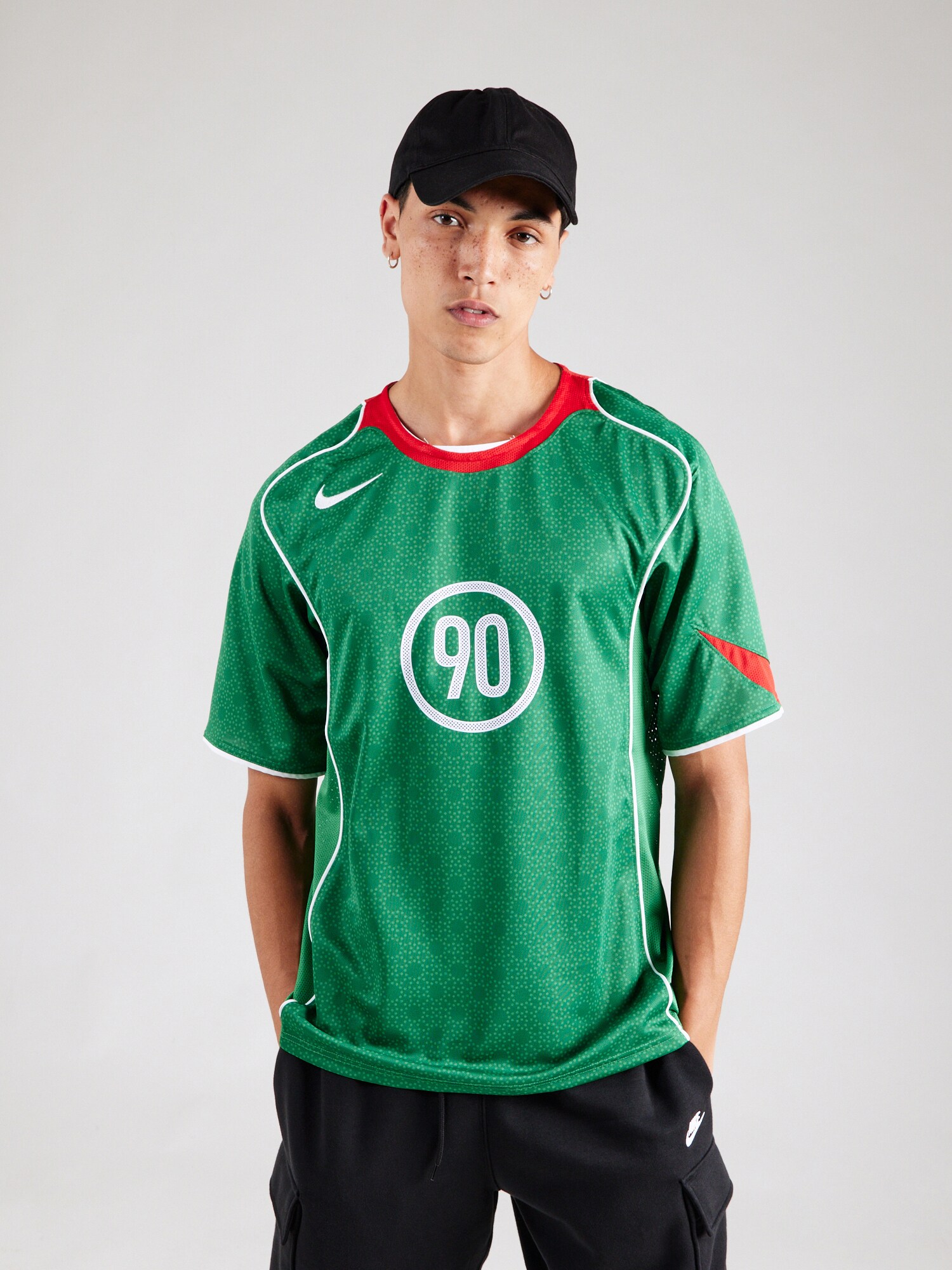 NIKE Funkcionális felső 'T90 ENERGY'  zöld / sötét narancssárga / fehér termék 2. képe