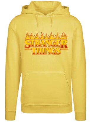 F4NT4STIC Sweatshirt ‘Stranger Things Netflix TV Series’ Geel / Goudgeel / Donkerrood