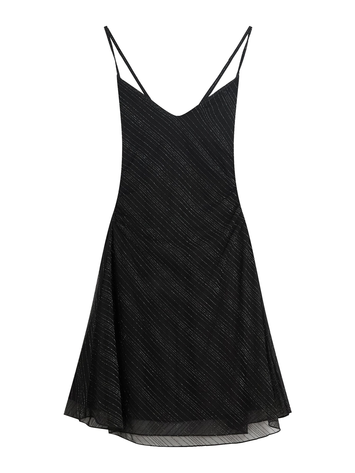 Bershka Rochie  negru / argintiu