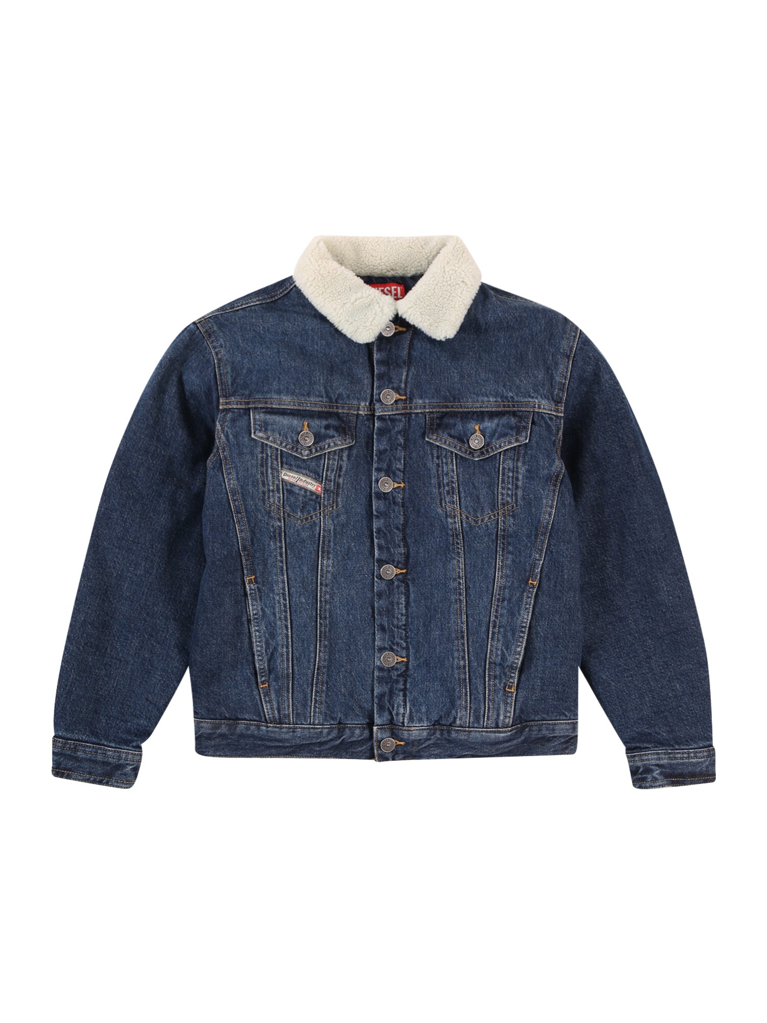 DIESEL Prechodná bunda 'JRESKY'  modrá denim / šedobiela