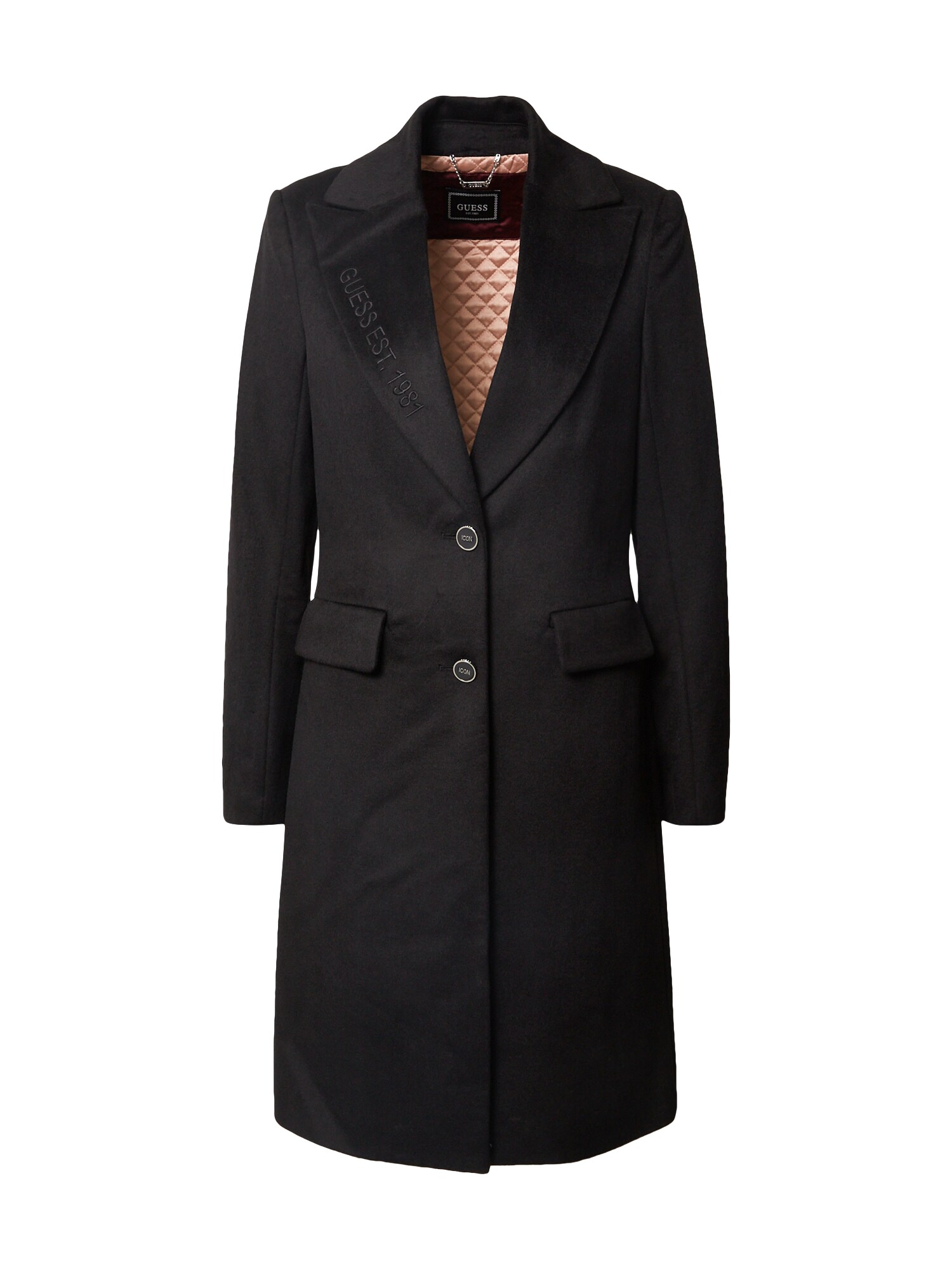 GUESS Rudeninis-žieminis paltas 'Adenora'  juoda