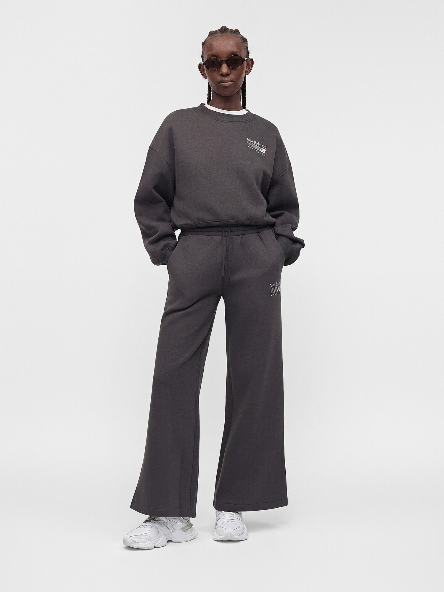 New balance Sudadera 'Trackside'  negro / blanco – imagen 4
