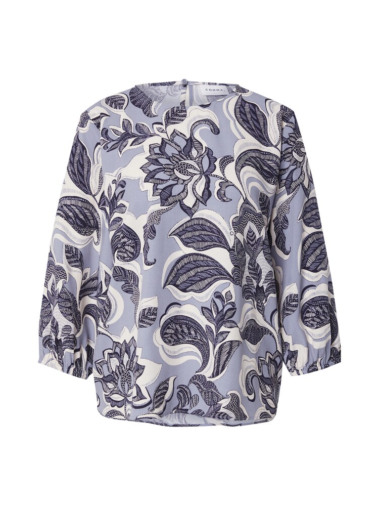 COMMA Bluse Damen Größe S blau / rauchblau / schwarz / weiß