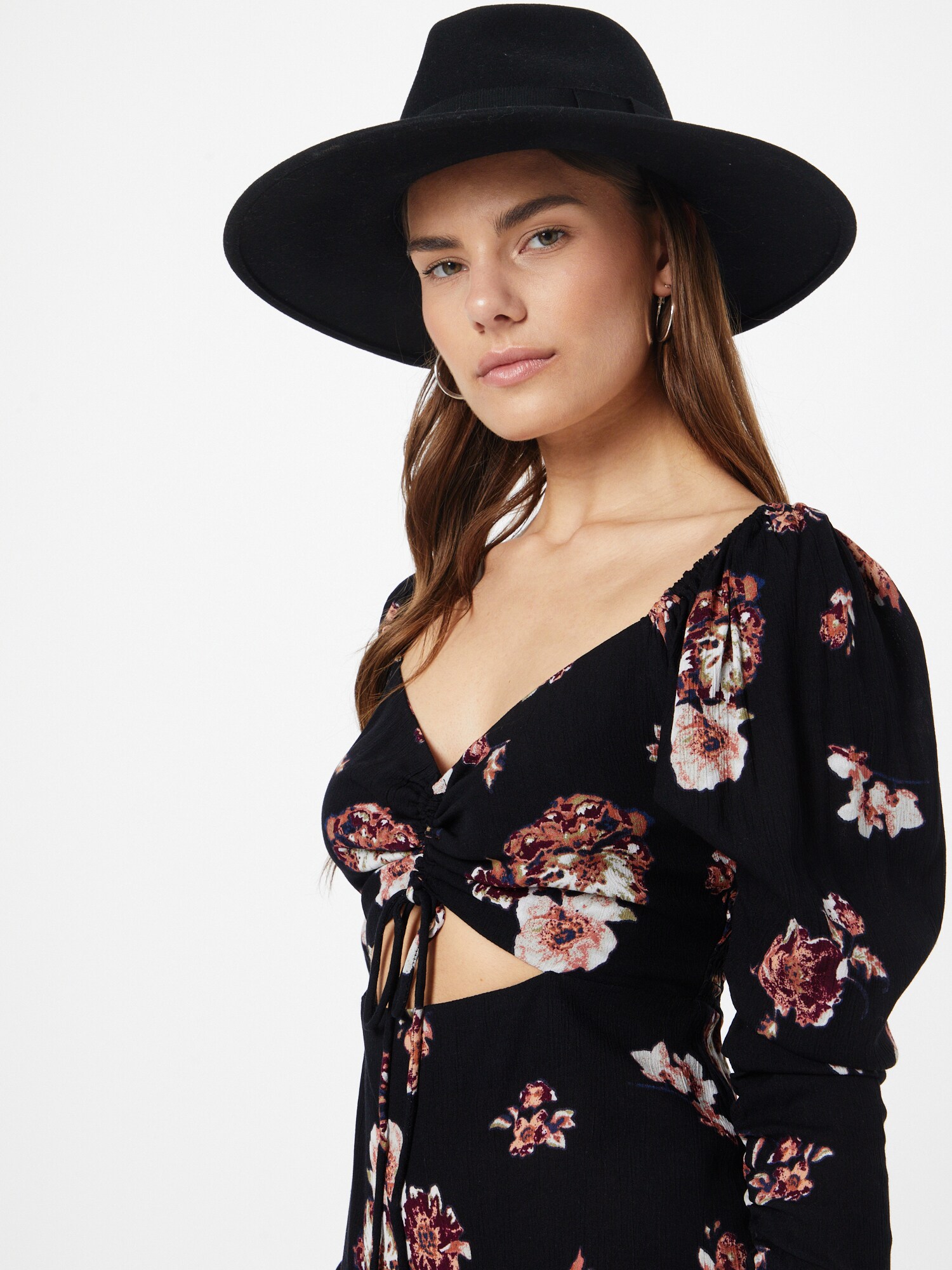 Nasty Gal Šaty modrofialová / oranžová / čierna / biela (obrázok 5)