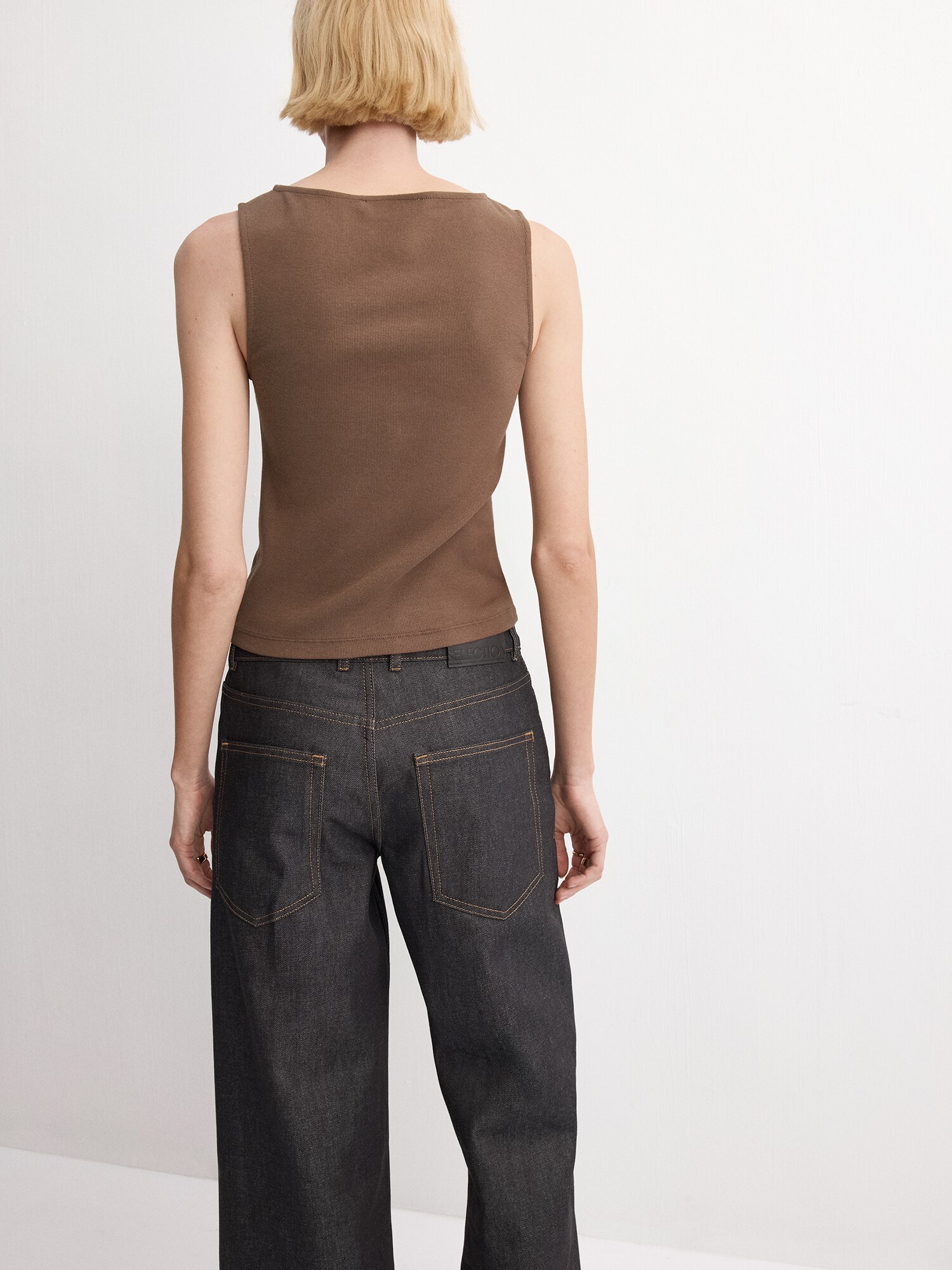 MANGO Top 'HEX'  hnedá (obrázok 3)