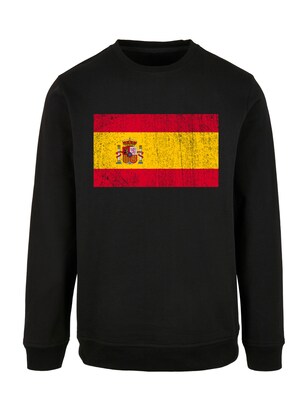 F4NT4STIC Sweatshirt ‘Spain Spanien Flagge’ Geel / Rood / Zwart