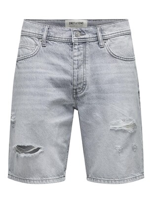 Only & Sons Jeans ‘Edge Ram’ Lichtgrijs