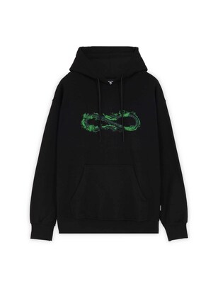 Propaganda Sweatshirt ‘Firе’ Neongroen / Zwart