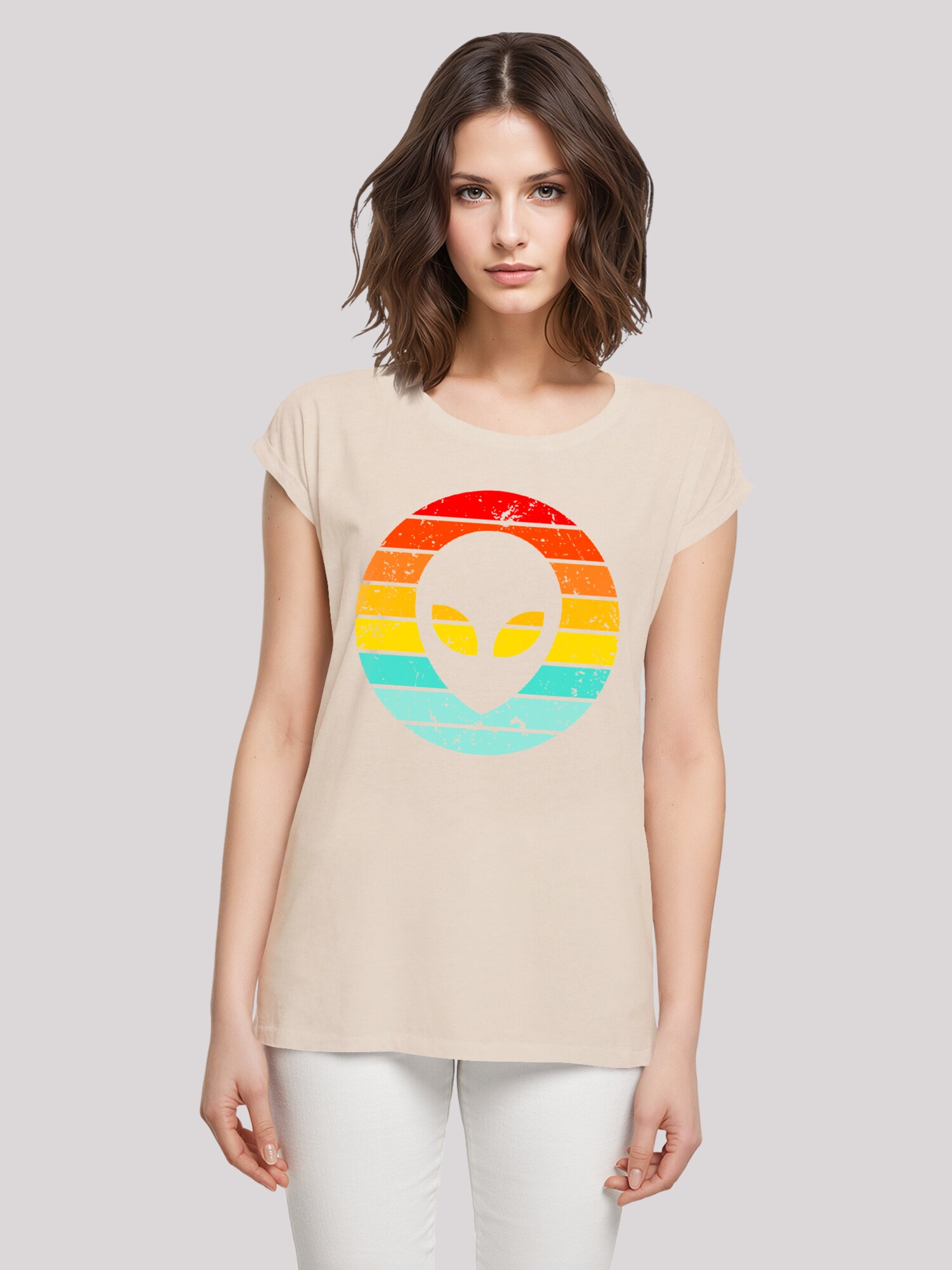 Thumbnail - F4NT4STIC T-Shirt Alien Retro Sonnenuntergang