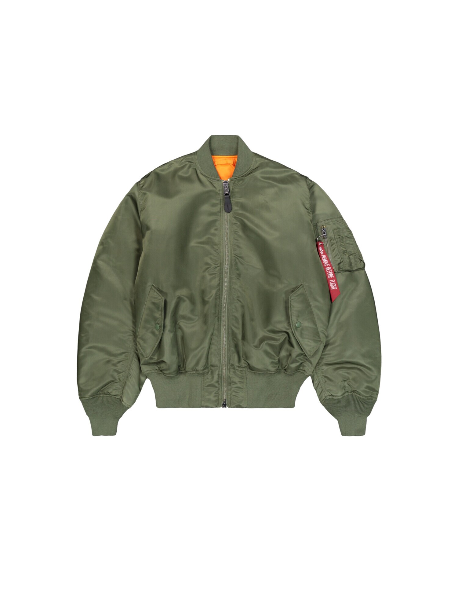 ALPHA INDUSTRIES Geacă de primăvară-toamnă 'MA-1 Heritage'  verde