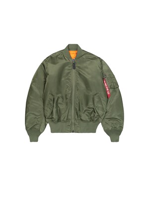 ALPHA INDUSTRIES Chaqueta de entretiempo 'MA-1 Heritage'  verde