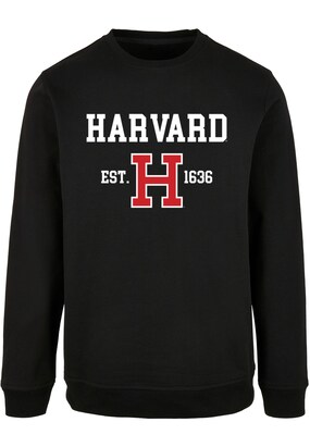 Merchcode Sweatshirt ‘Harvard University – Est 1636’ Rood / Zwart / Wit