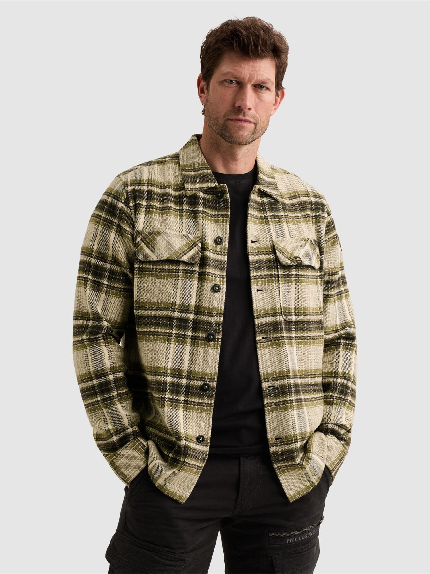 Skjorta 'Overshirt with lumberjack check pattern'