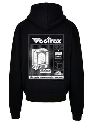 F4NT4STIC Sweatshirt ‘Vectrex 1982 High Performance Machine Retro Gaming Konsole SEVENSQUARED’ Zwart / Wit