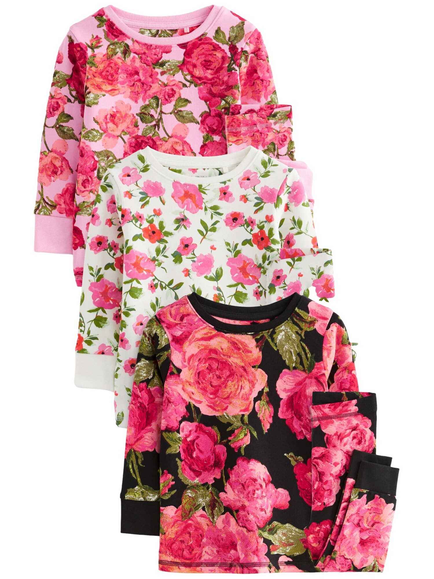 Next Pijamale  roz deschis / negru / alb