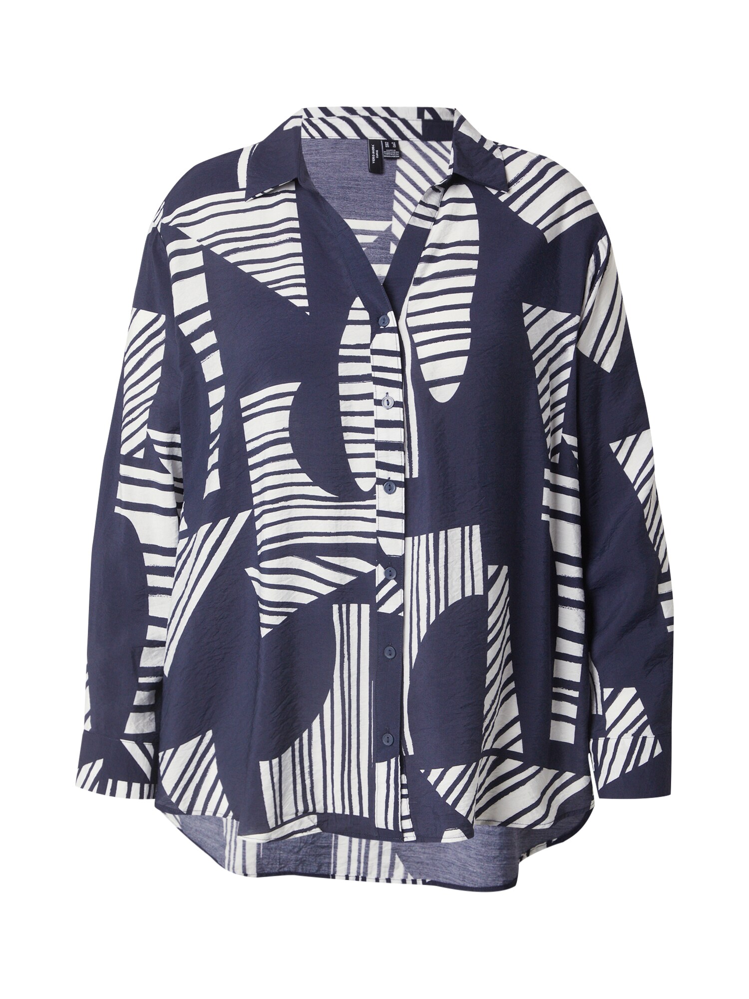 Vero Moda Curve Blúz 'VMCJOSIE'  tengerészkék / fehér akciós termékkép 1