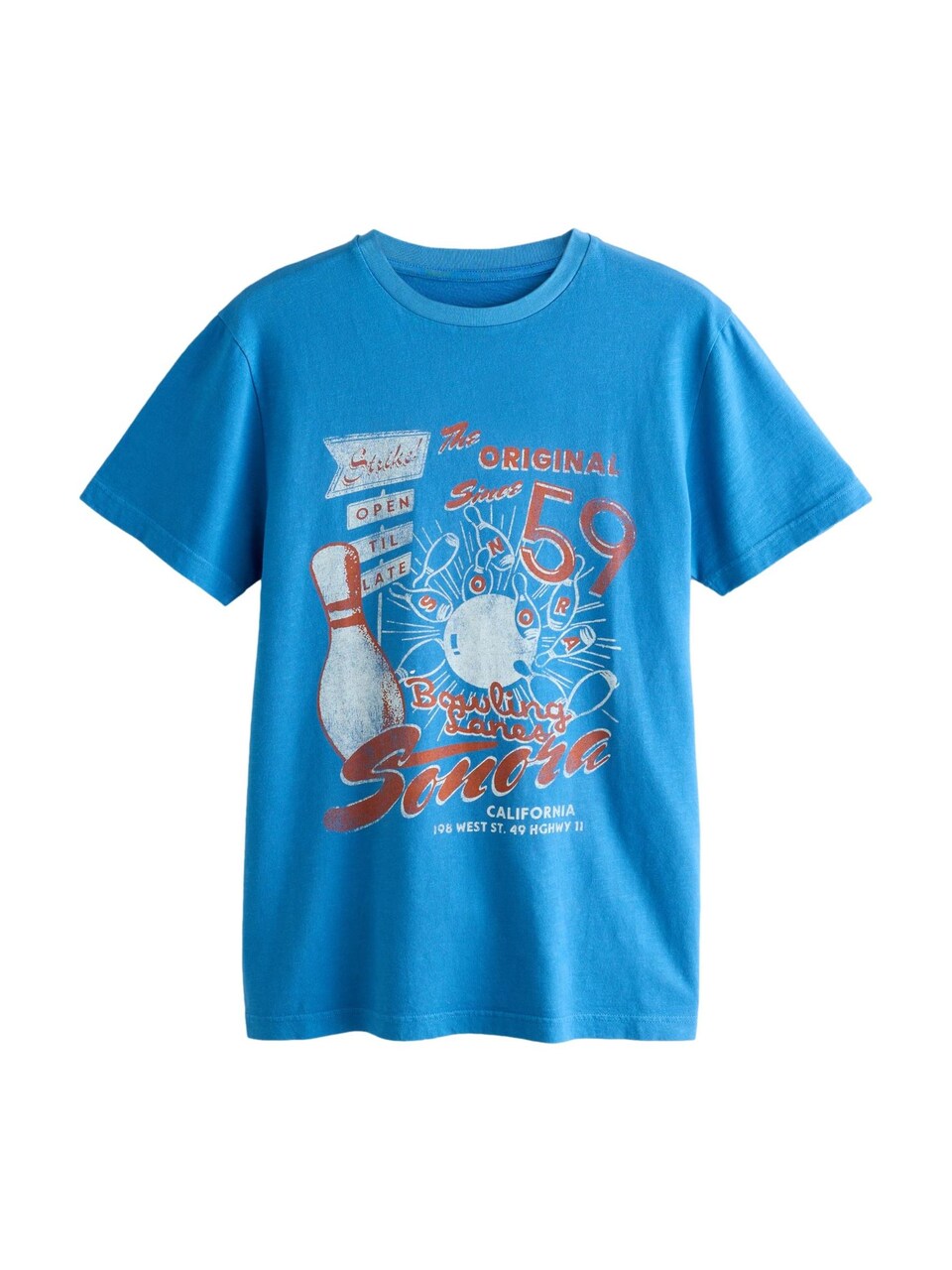 T-shirt azur / konjak