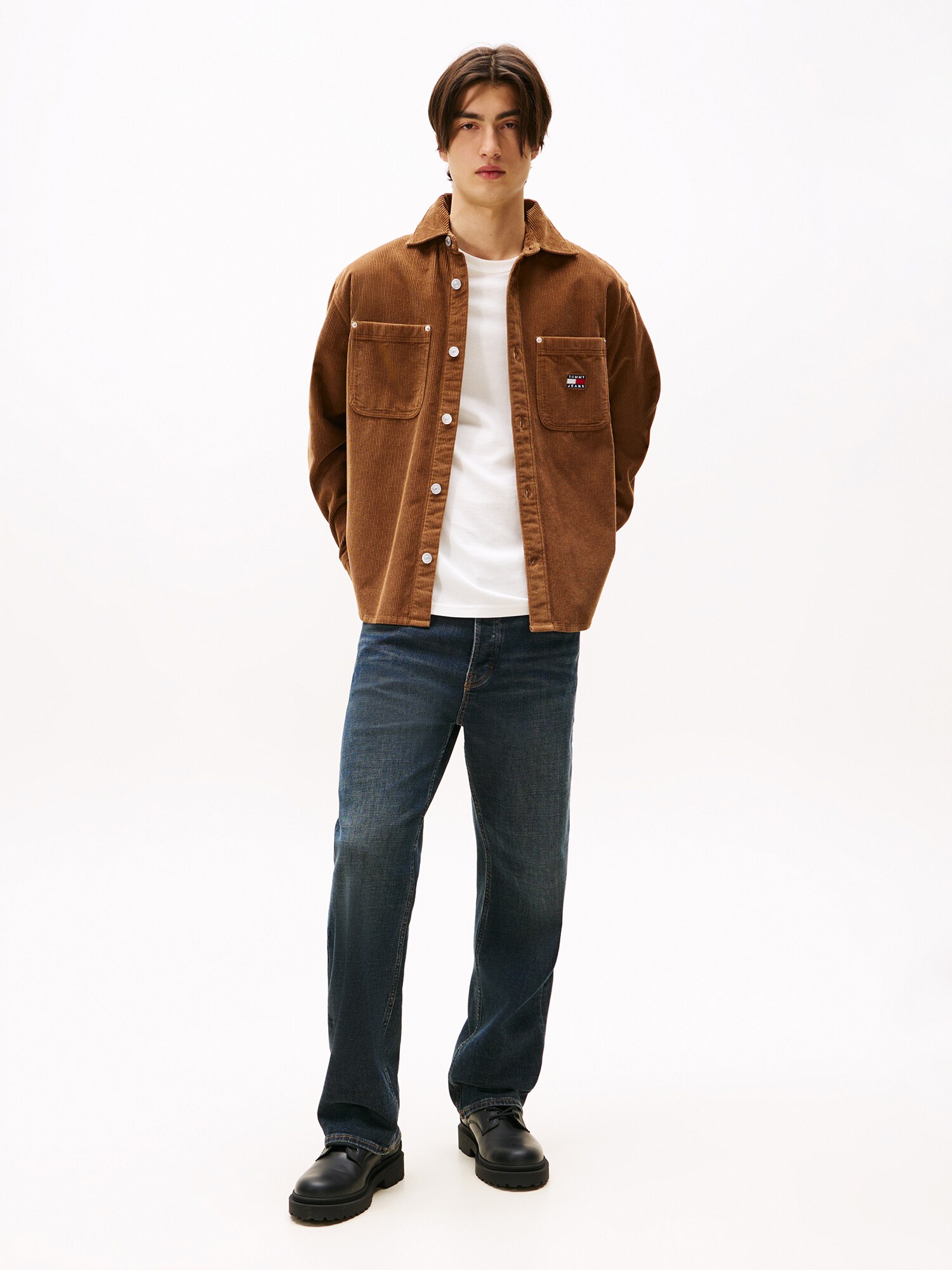 Tommy Jeans Košeľa karamelová (obrázok 3)
