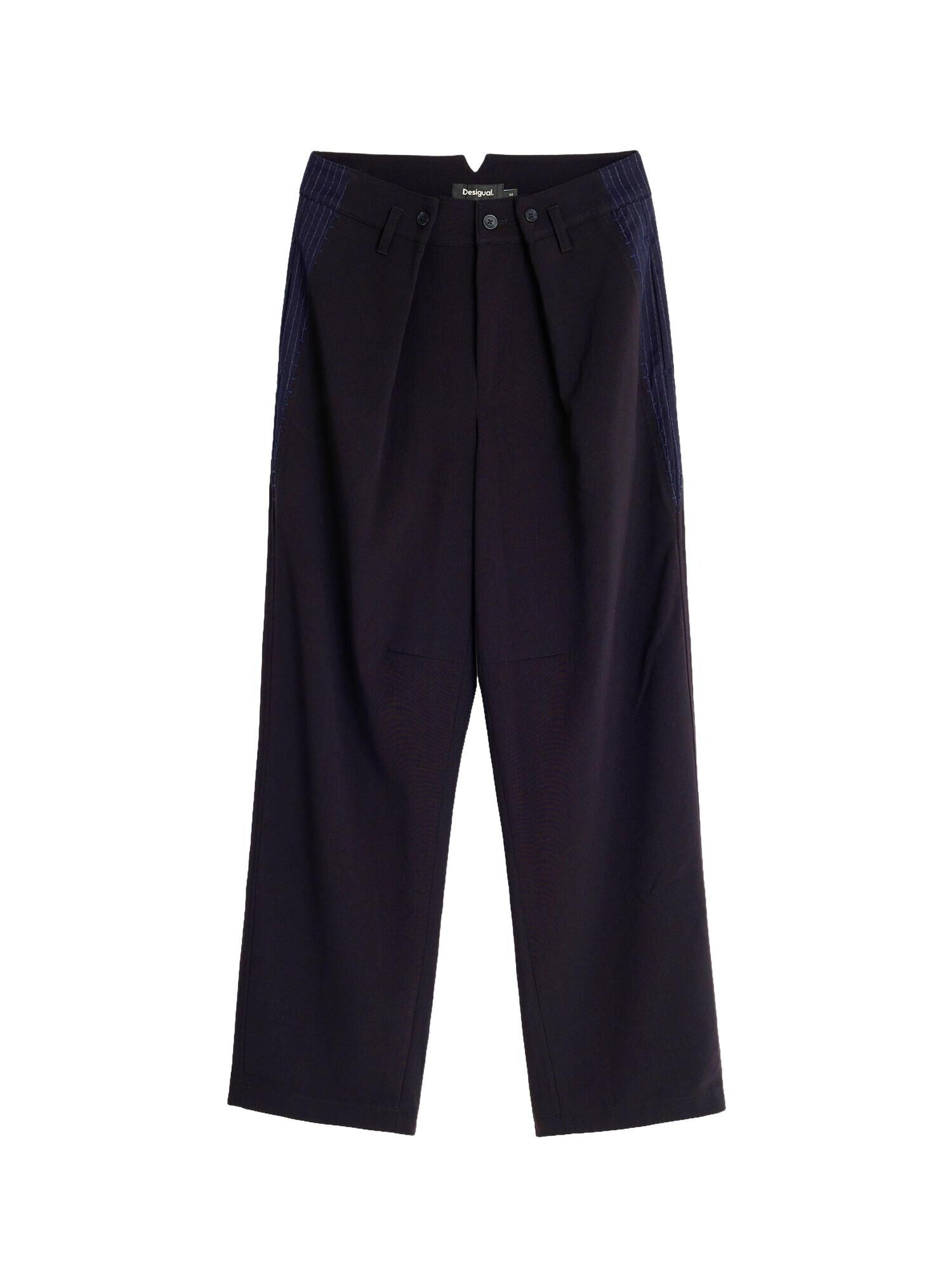 Desigual Pantaloni cutați albastru / negru