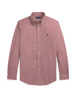 Polo Ralph Lauren Camisa  rojo vino / blanco