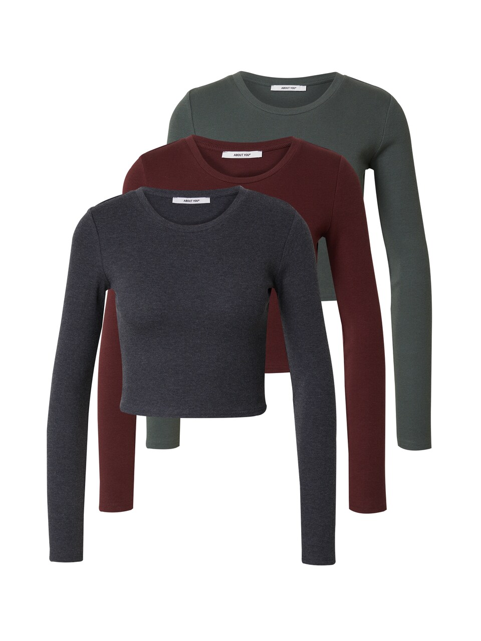 T-shirt 'Loretta' brun / gråmelerad