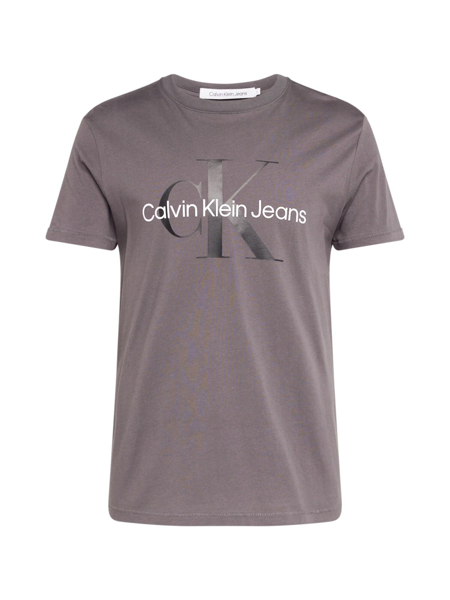 Calvin Klein Jeans Marškinėliai pilka / antracito spalva / balta