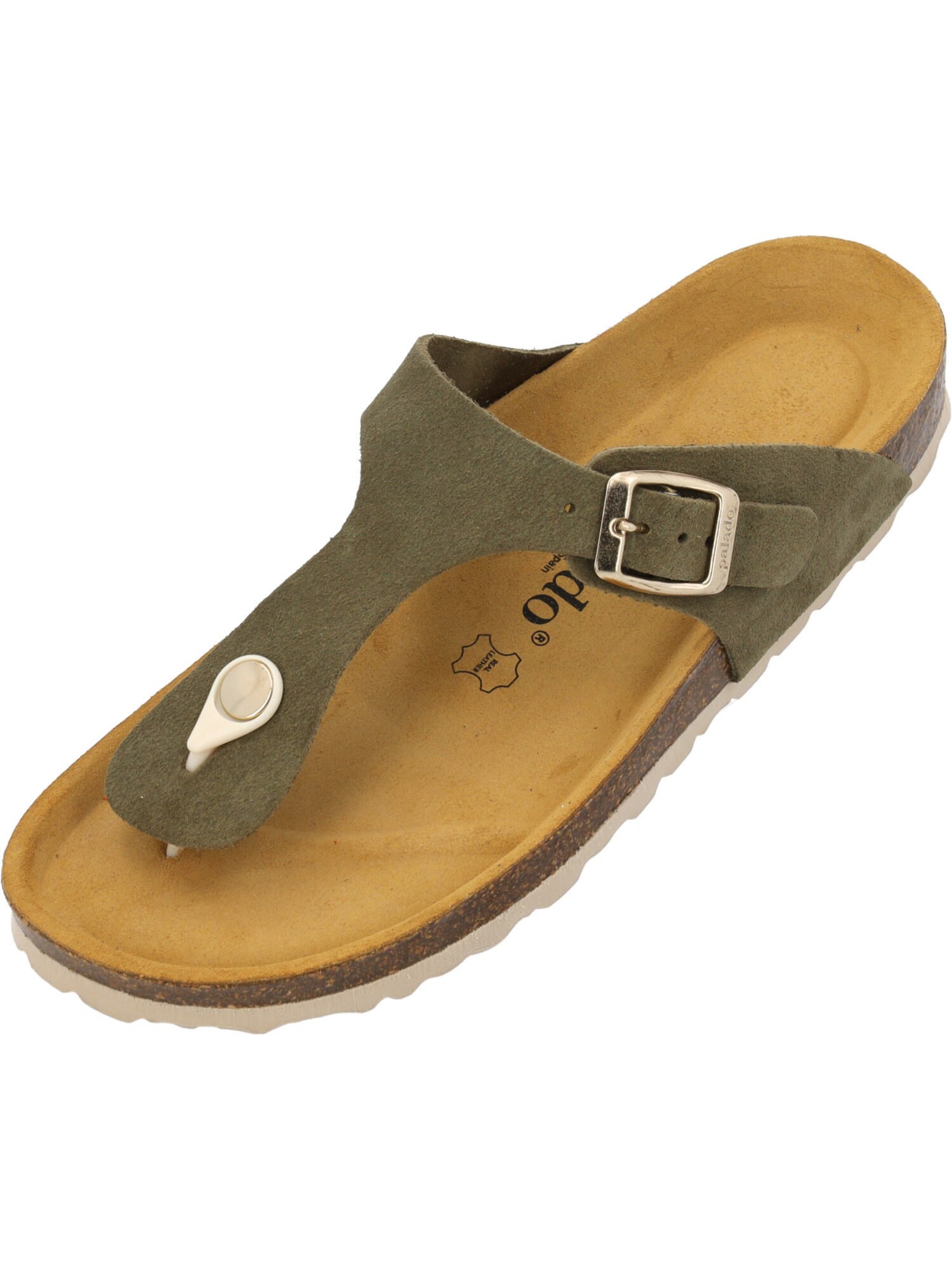 Palado Teenslipper ' Kos Suede Premium Leather' kaki