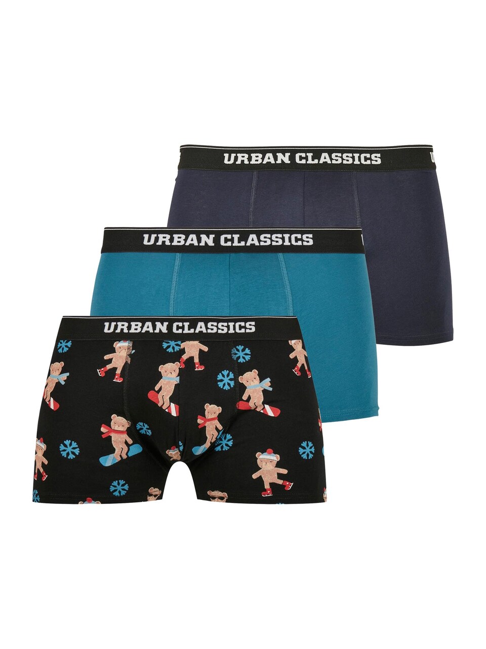 Boxershorts marinblå / mörkgrå / grön