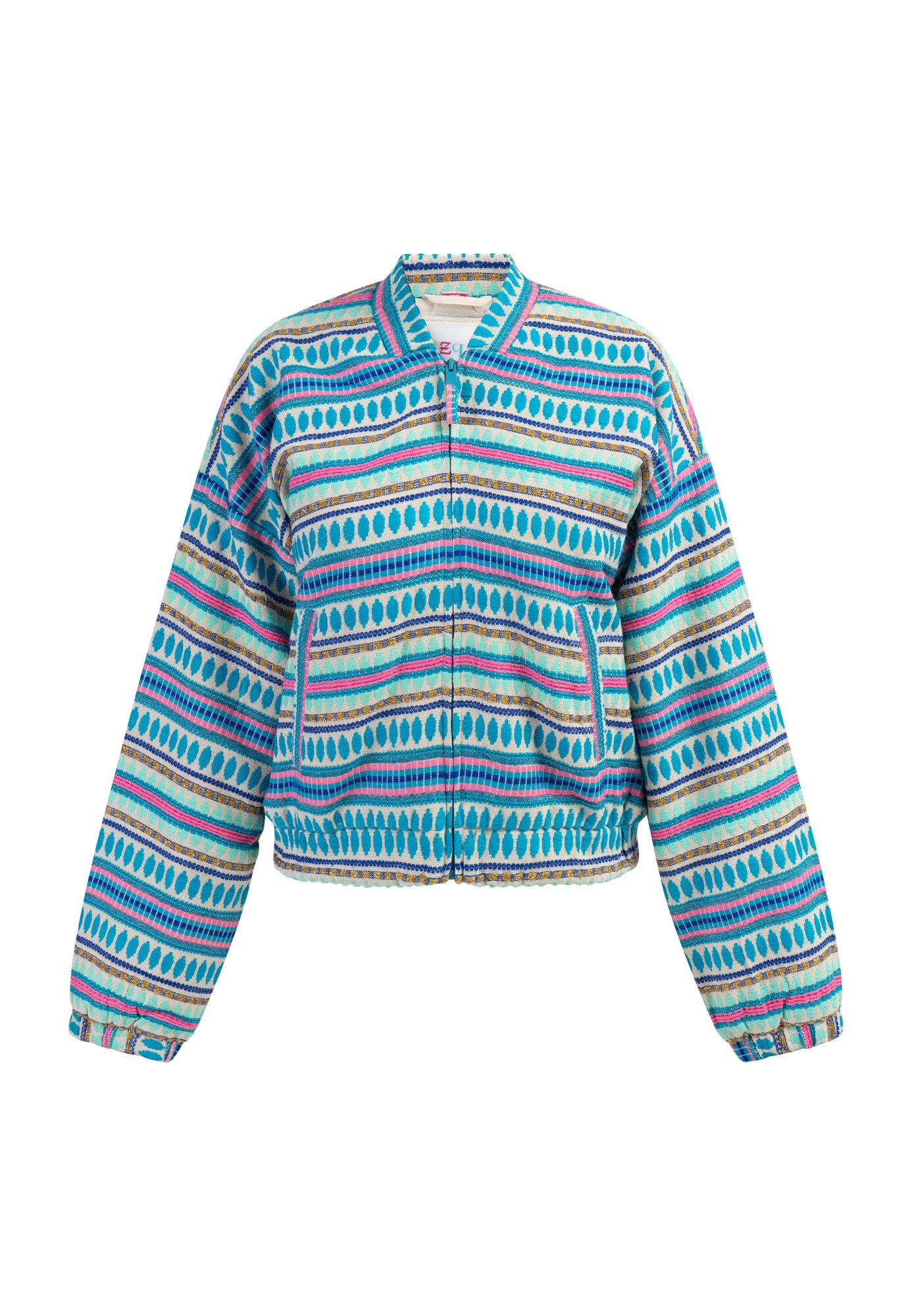IZIA Geacă de primăvară-toamnă  albastru aqua / albastru deschis / roz deschis / alb natural