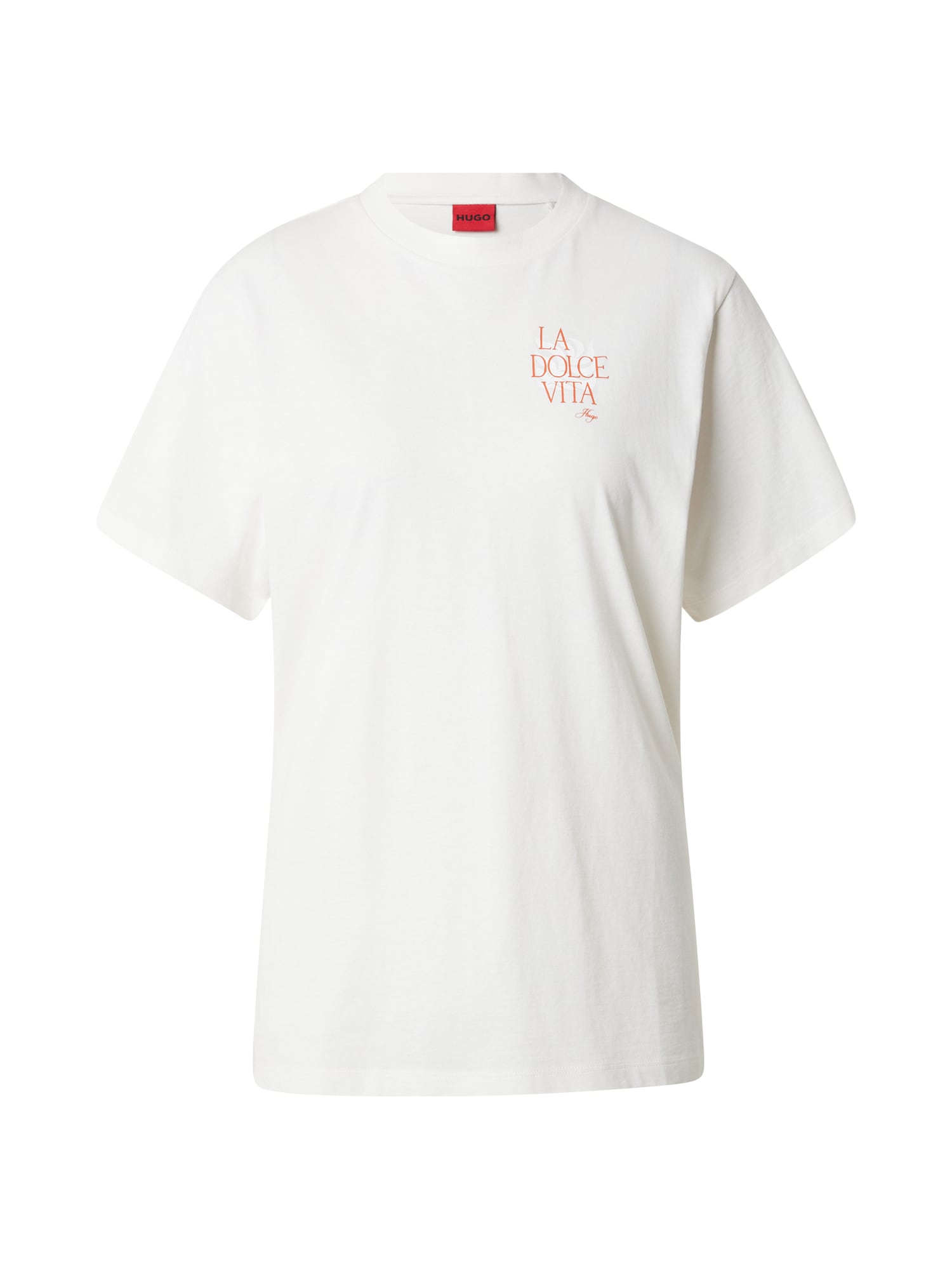 HUGO Tricou albastru noapte / gri deschis / roșu deschis / alb