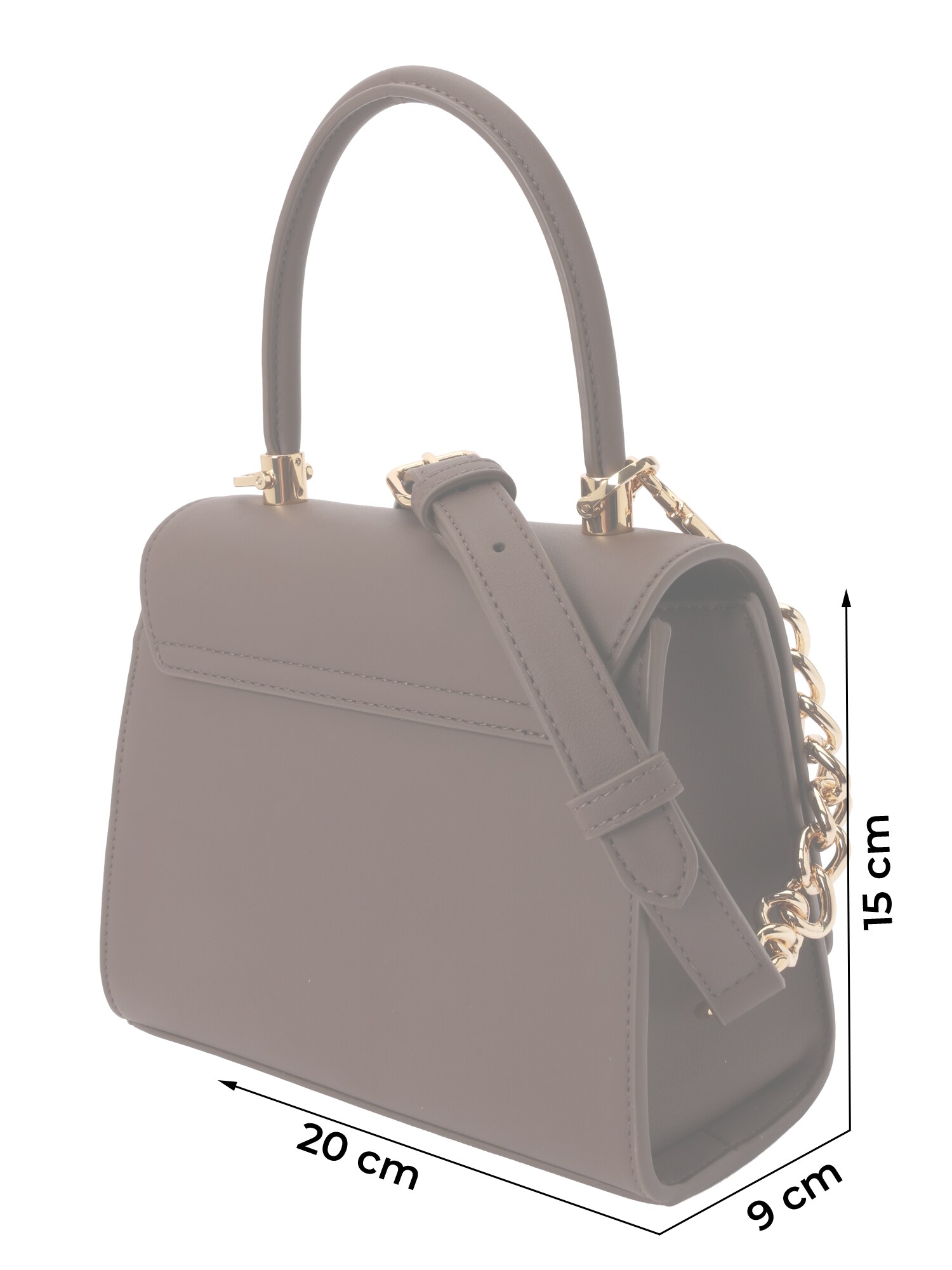 Love Moschino Bolso de mano marrón oscuro / oro – imagen 2