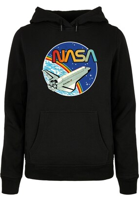 Merchcode Sweatshirt ‘NASA – Rainbow’ Blauw / Turquoise / Oranje / Zwart