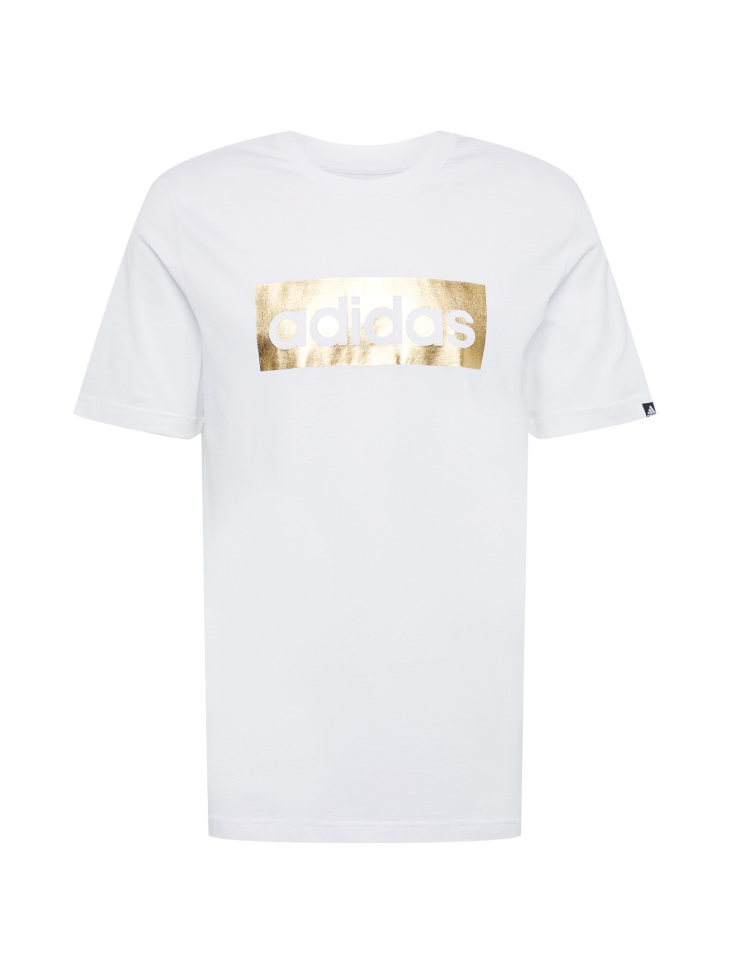 ADIDAS SPORTSWEAR Funkcionalna majica 'Foil Box Logo'  zlata / bela