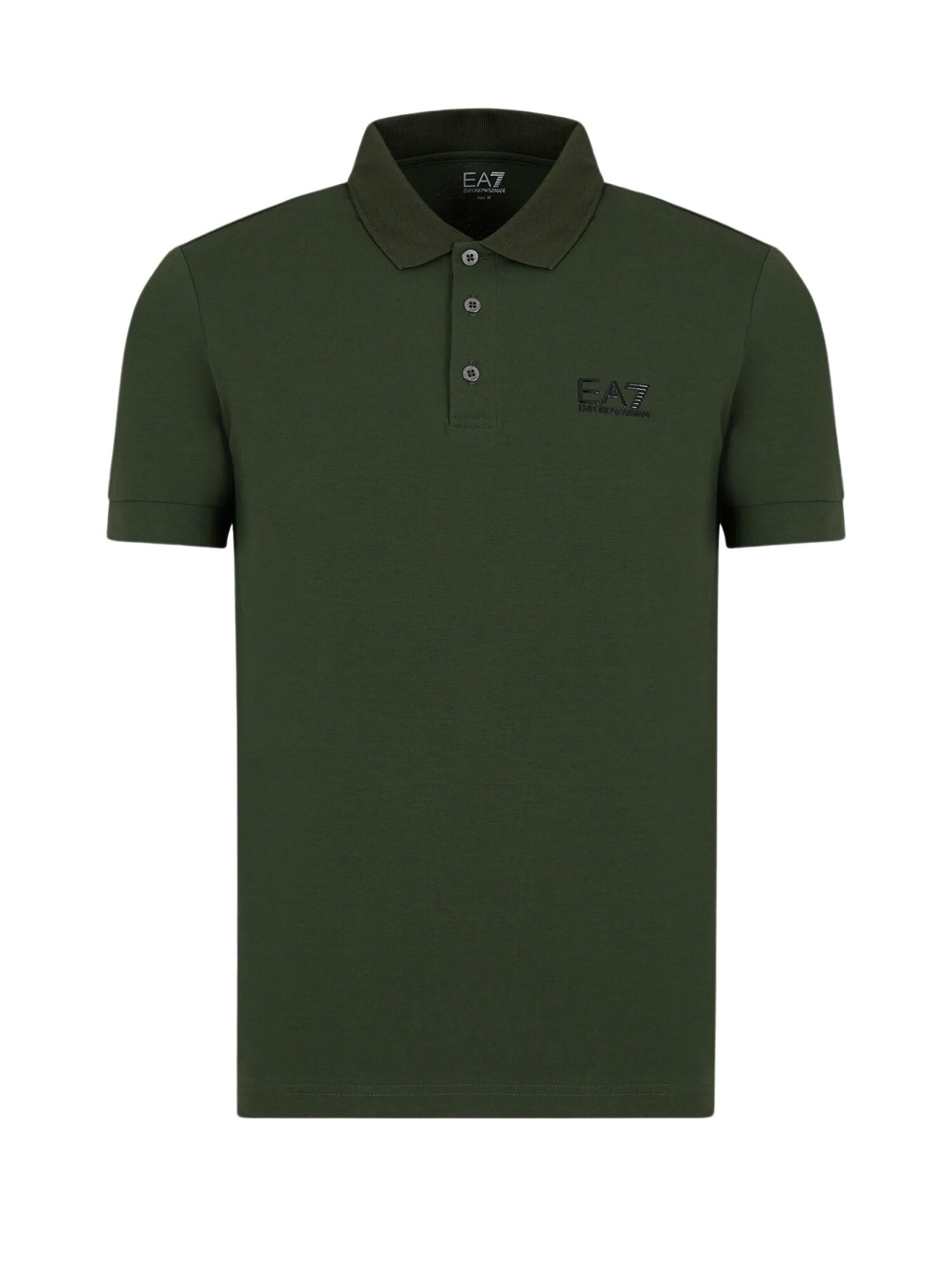 EA7 Emporio Armani Tričko  tmavozelená / čierna
