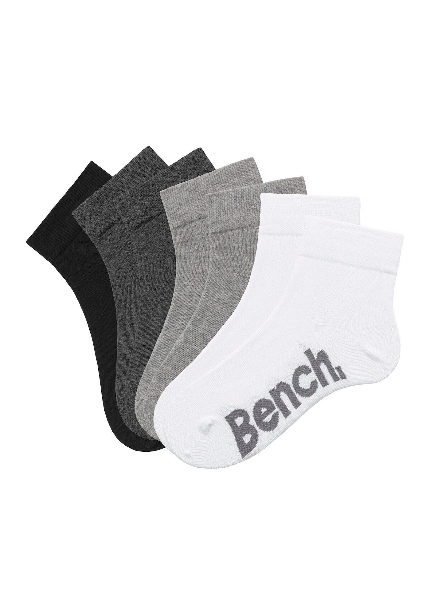 BENCH Zokni  sötétszürke / szürke melír / fekete / fehér akciós termékkép 1