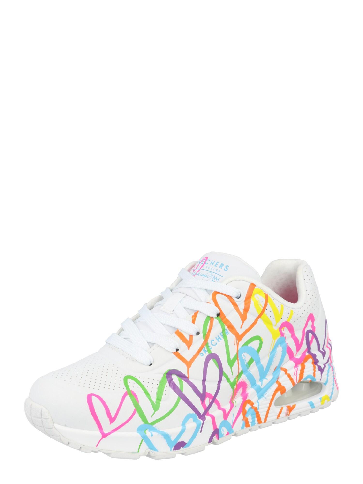 SKECHERS Nízke tenisky 'Uno-Highlight Love'  žltá / tmavooranžová / ružová / biela