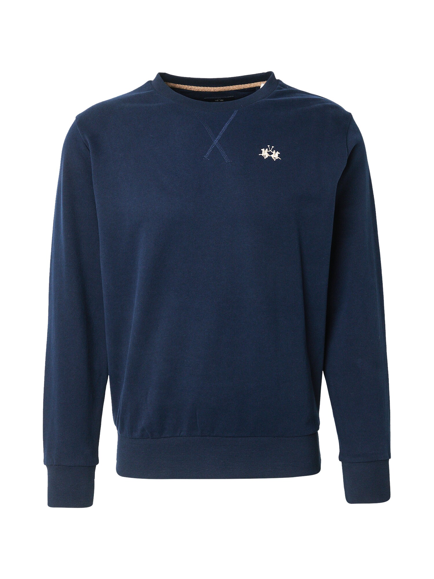 La Martina Bluză de molton  bleumarin / alb