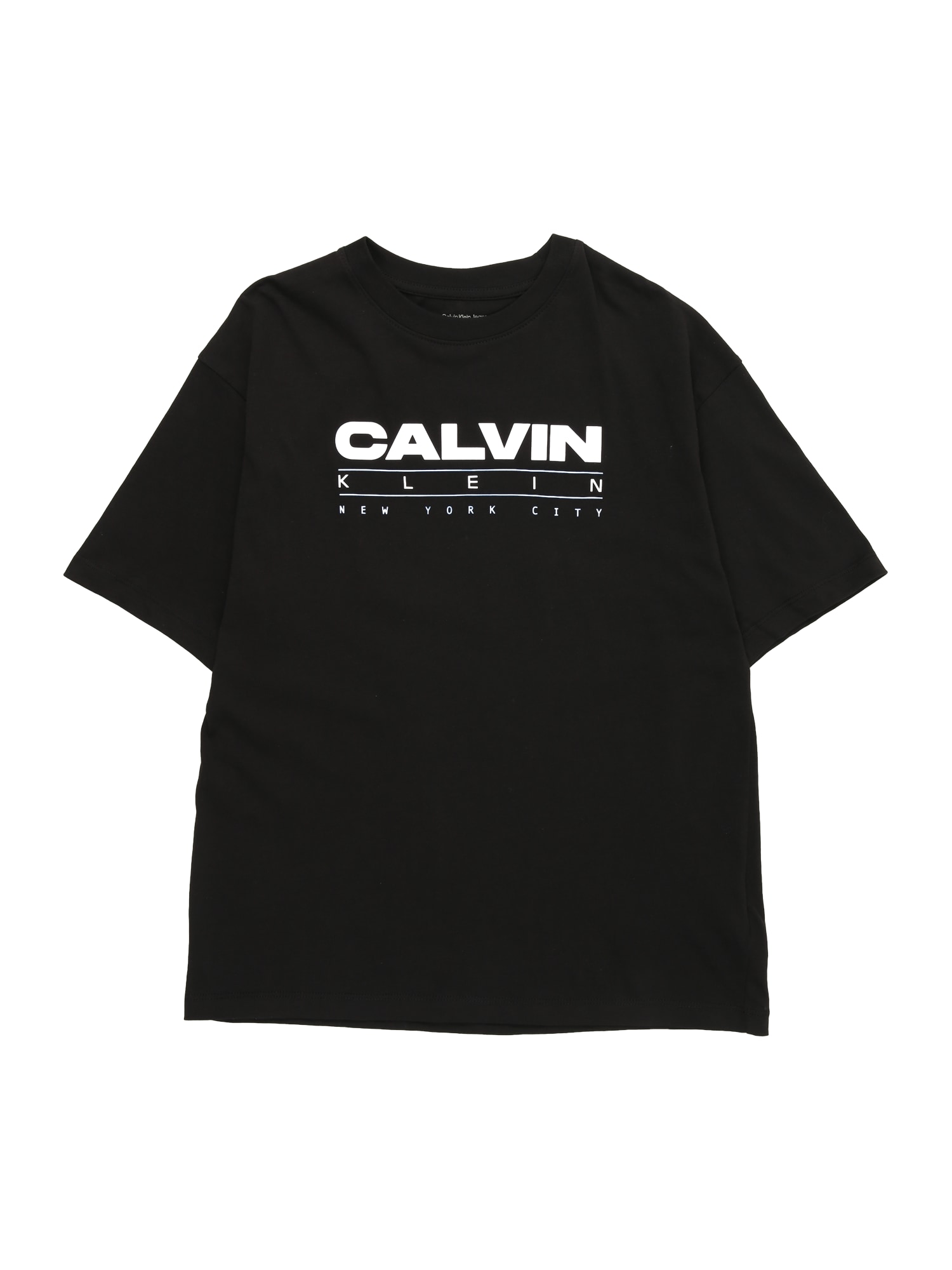 Calvin Klein Jeans Tricou negru / alb
