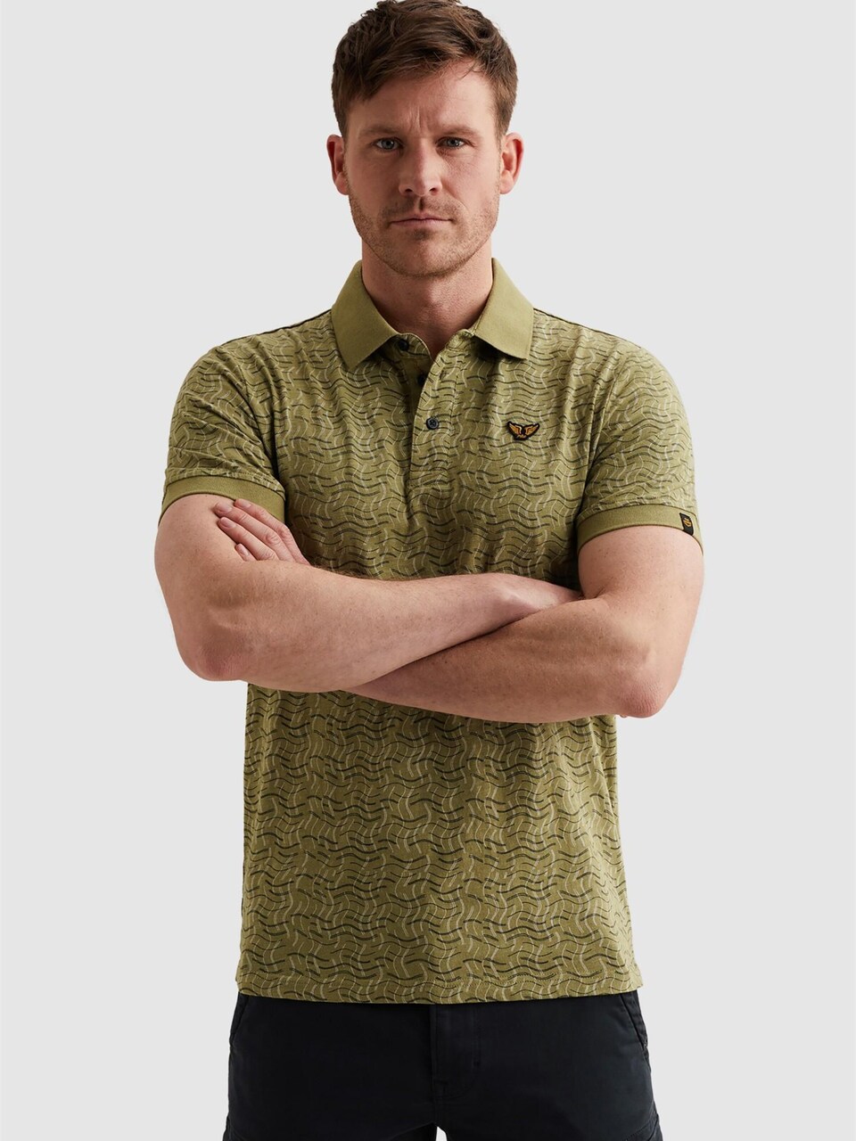 T-shirt 'Polo shirt in 100% cotton with allover print'