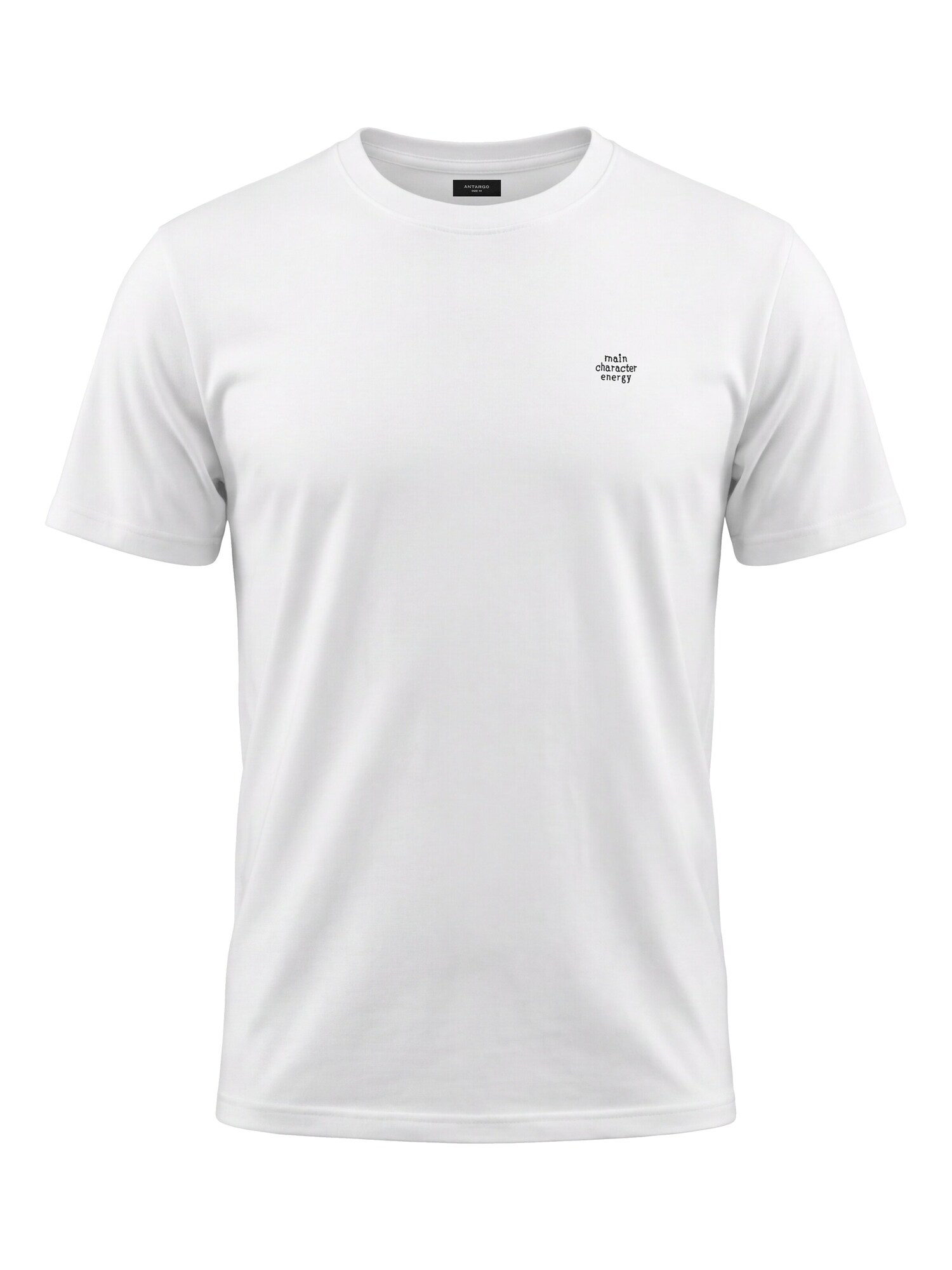 Antargo Majica 'Embroidery T-Shirt' bijela