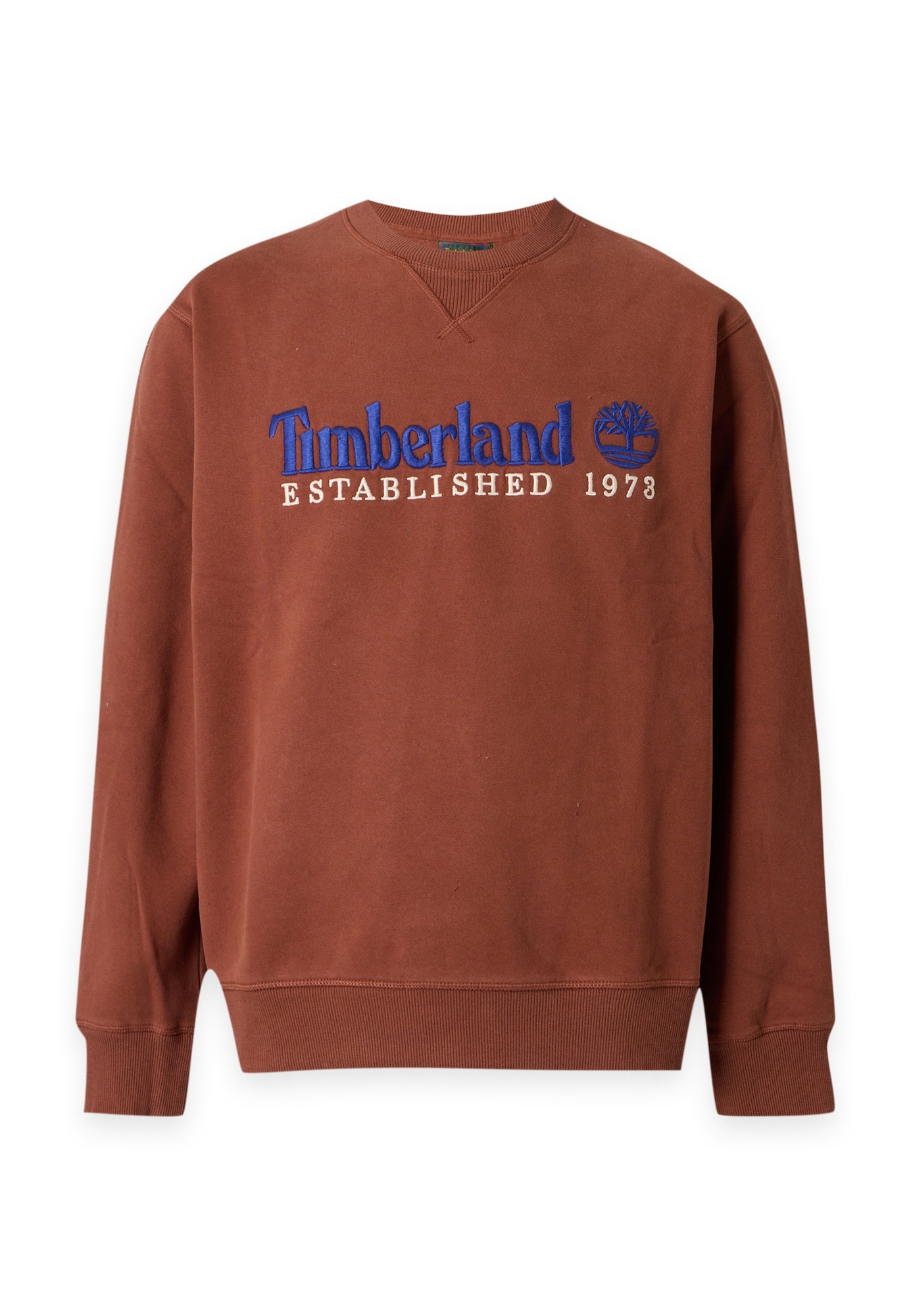 TIMBERLAND Sudadera 'ESTABLISHED 1973'  marfil / navy / cognac
