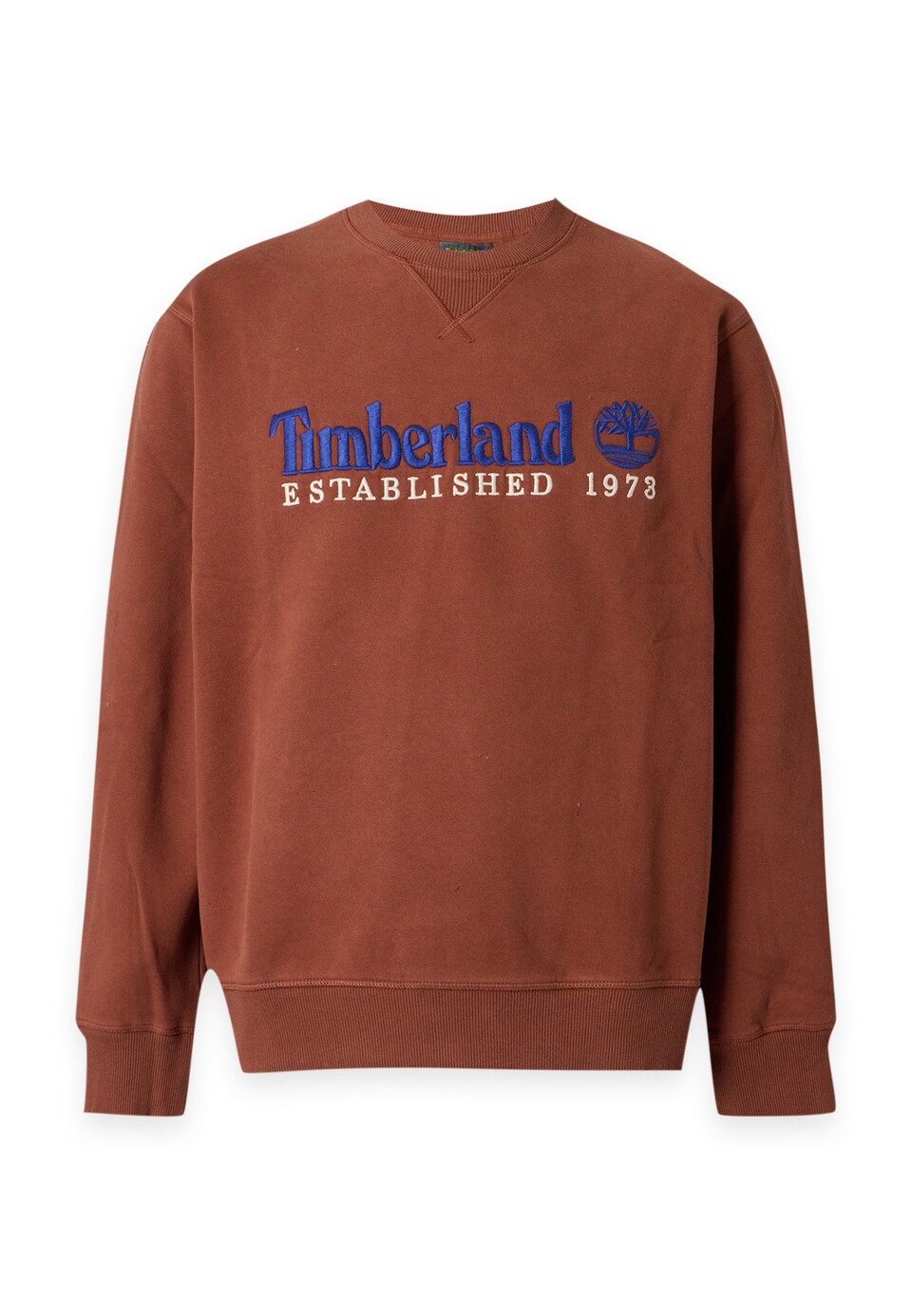 Sweatshirt 'ESTABLISHED 1973' elfenben / marinblå