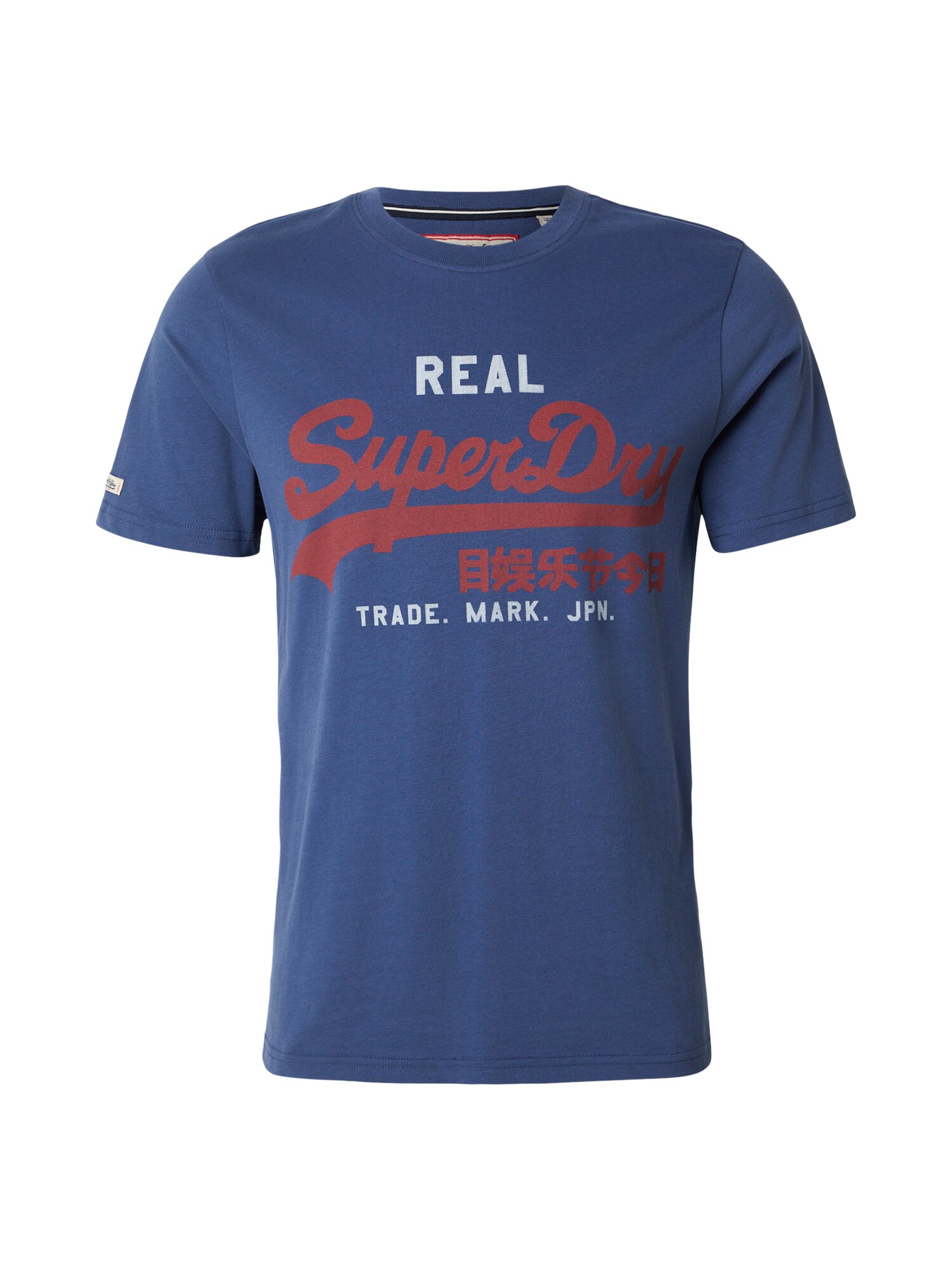 Superdry & Co Tricou 'Eclipse'  albastru închis / roșu carmin / alb