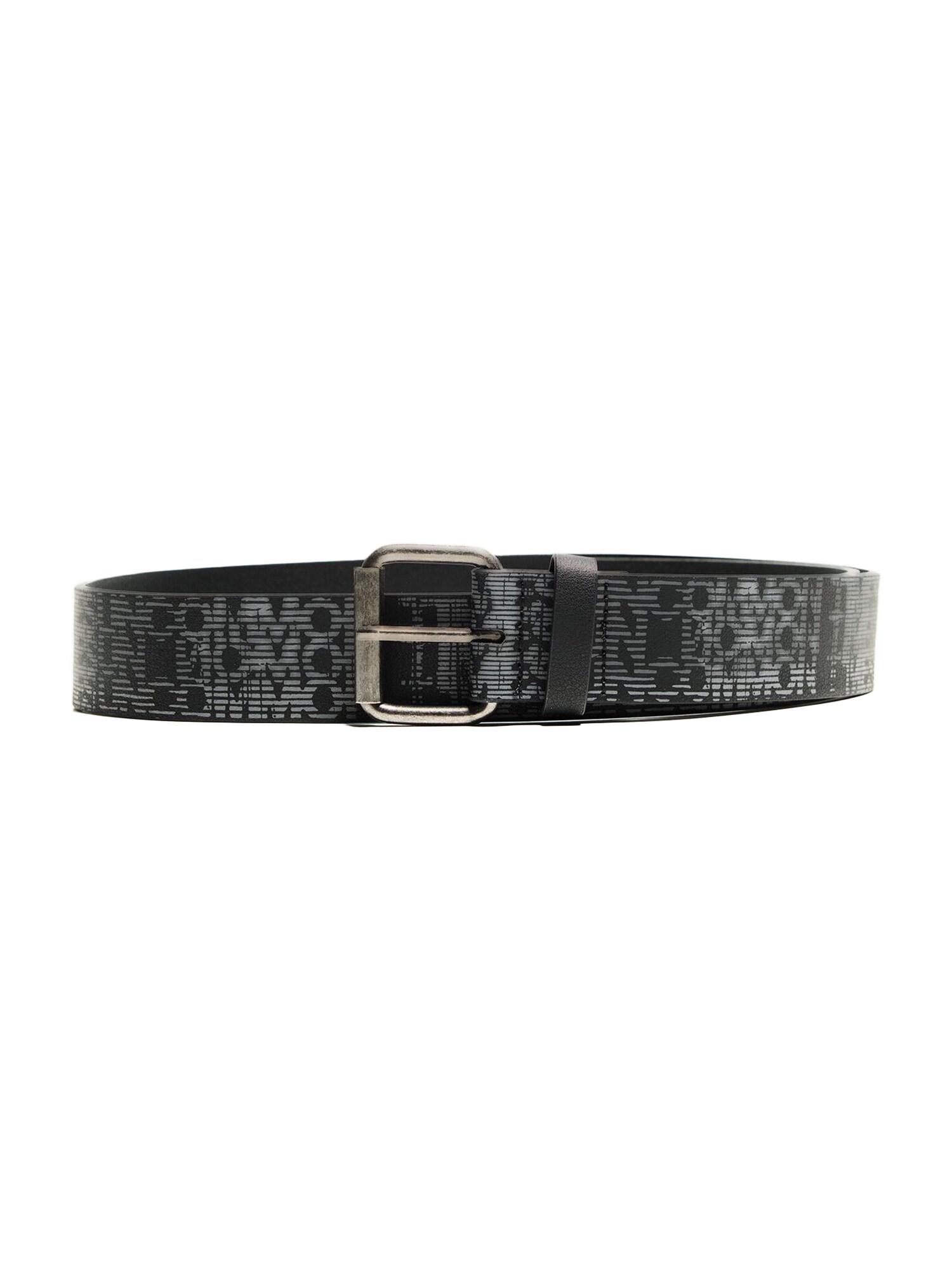 Bershka Curea UNCOMMON TIMES  gri / negru